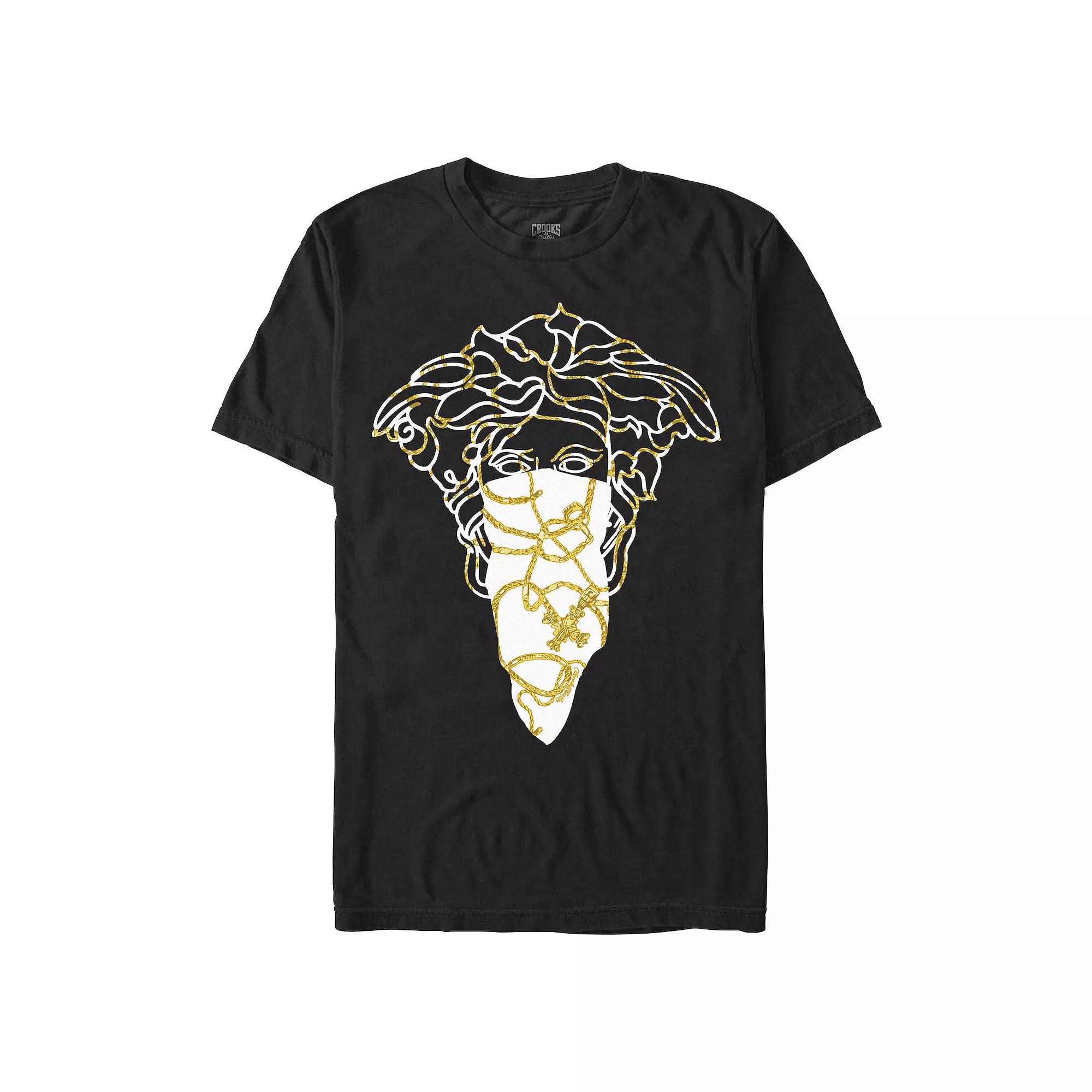 Men's Crooks & Castles Medusa White Bandana  Graphic T-Shirt Product Image