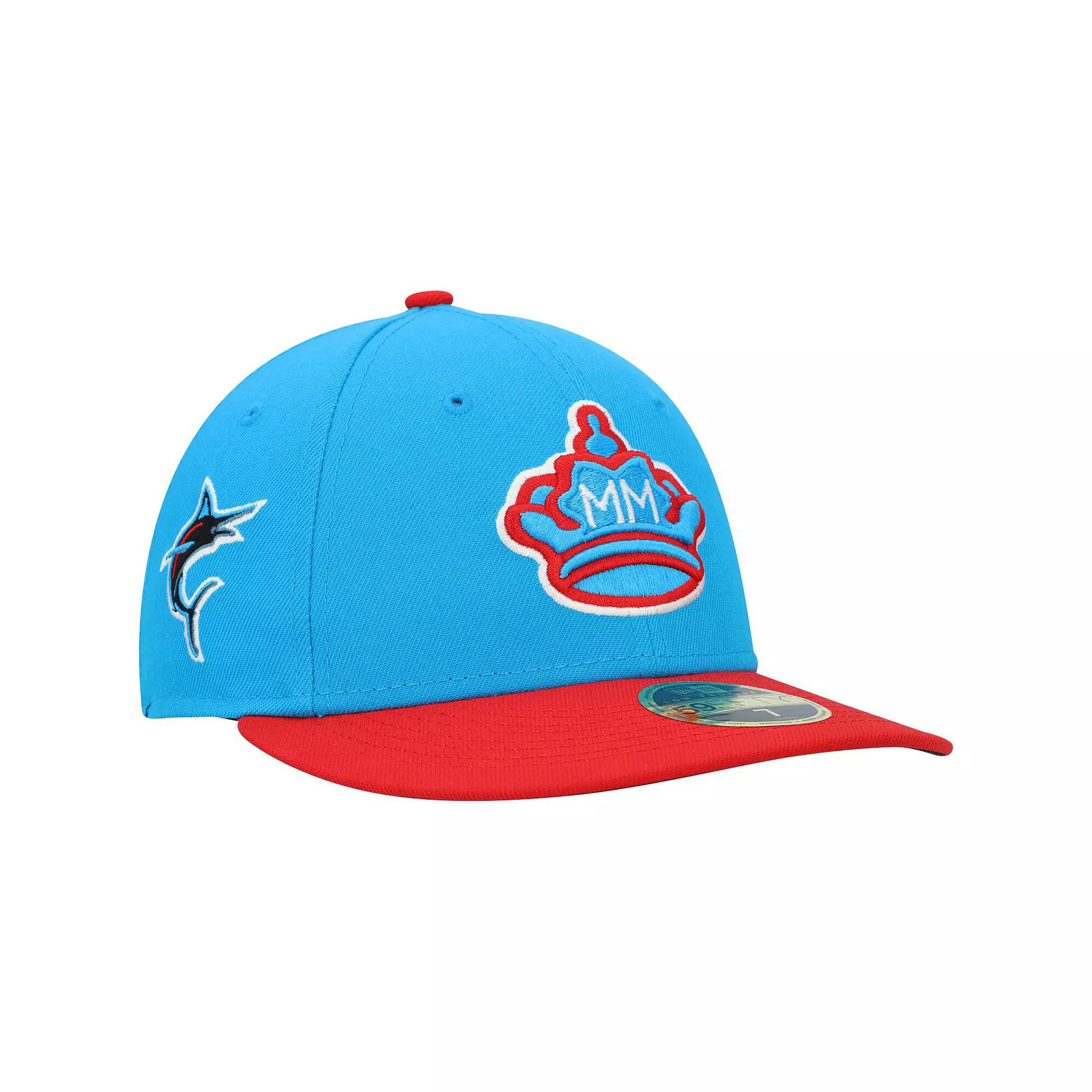 Men's New Era Blue/Red Miami Marlins City Connect 59FIFTY Fitted Hat,  Product Image