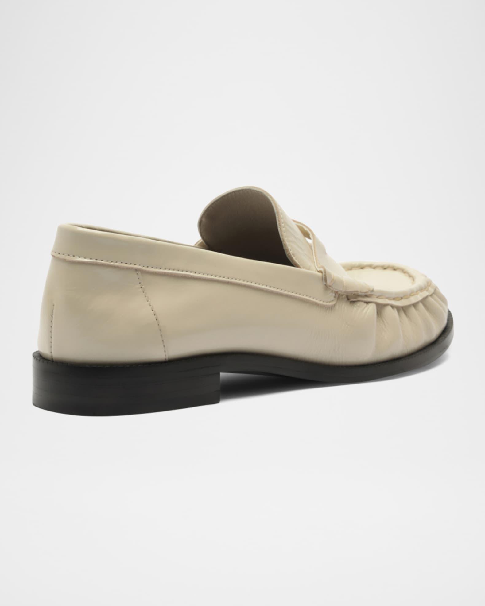 Tyche Shiny Leather Penny Loafers Product Image