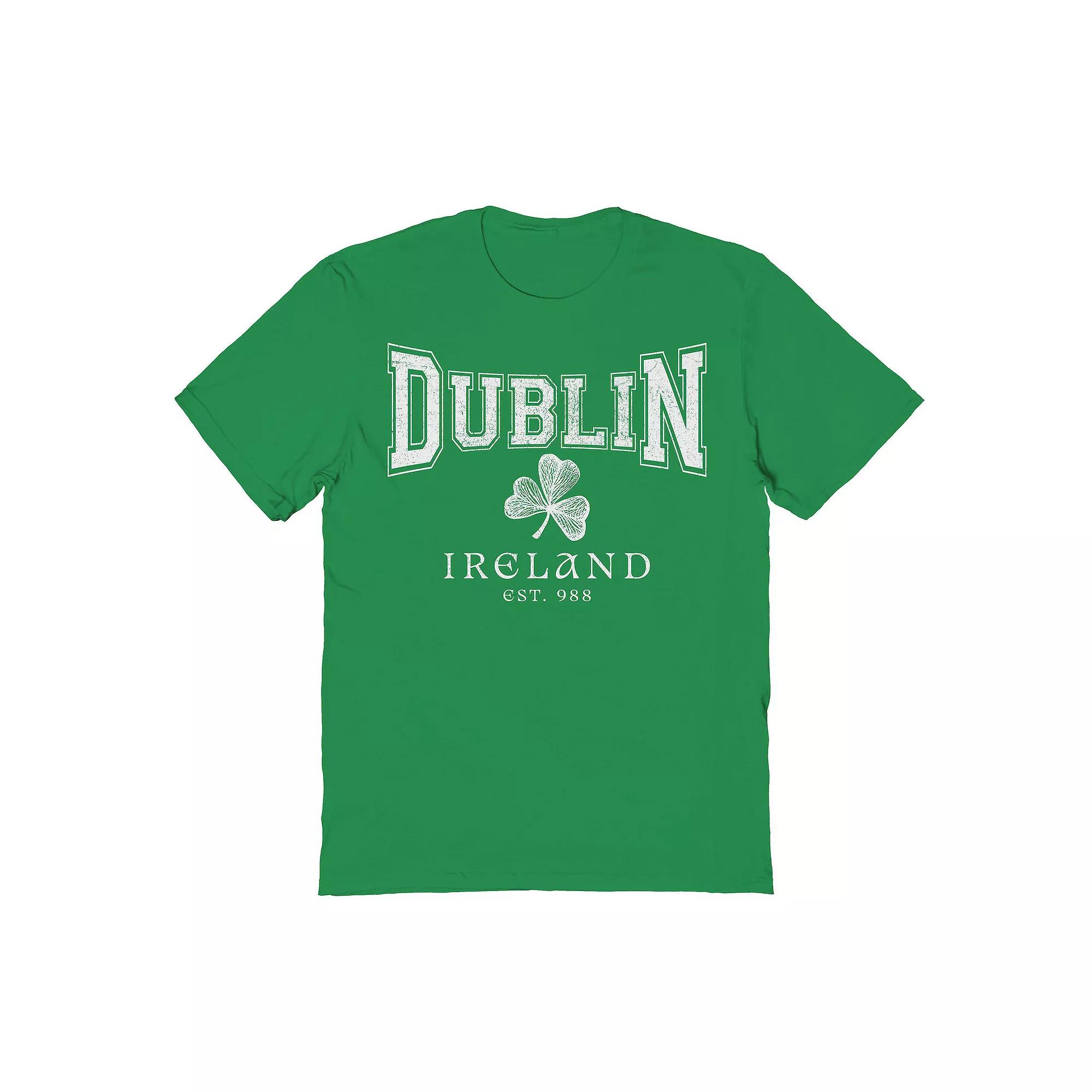 Men's St Patrick's Day Destination Dublin Graphic Tee, Size: Large, Turf Green Product Image