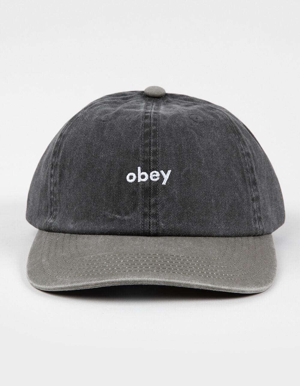 OBEY Pigment 2 Tone Lowercase Strapback Hat - BLACK COMBO Product Image