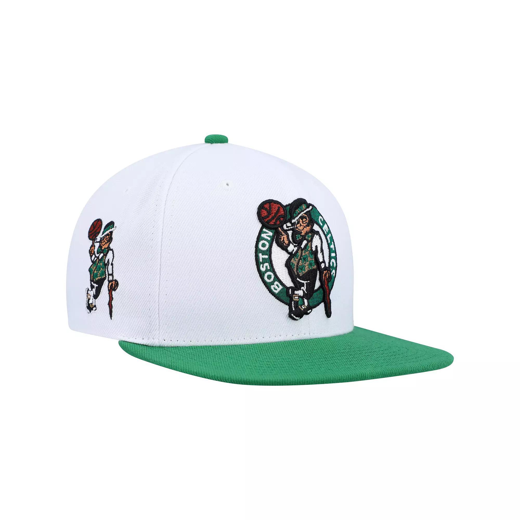 Mens Mitchell & Ness /Green Boston Celtics Side Core 2.0 Snapback Hat Product Image