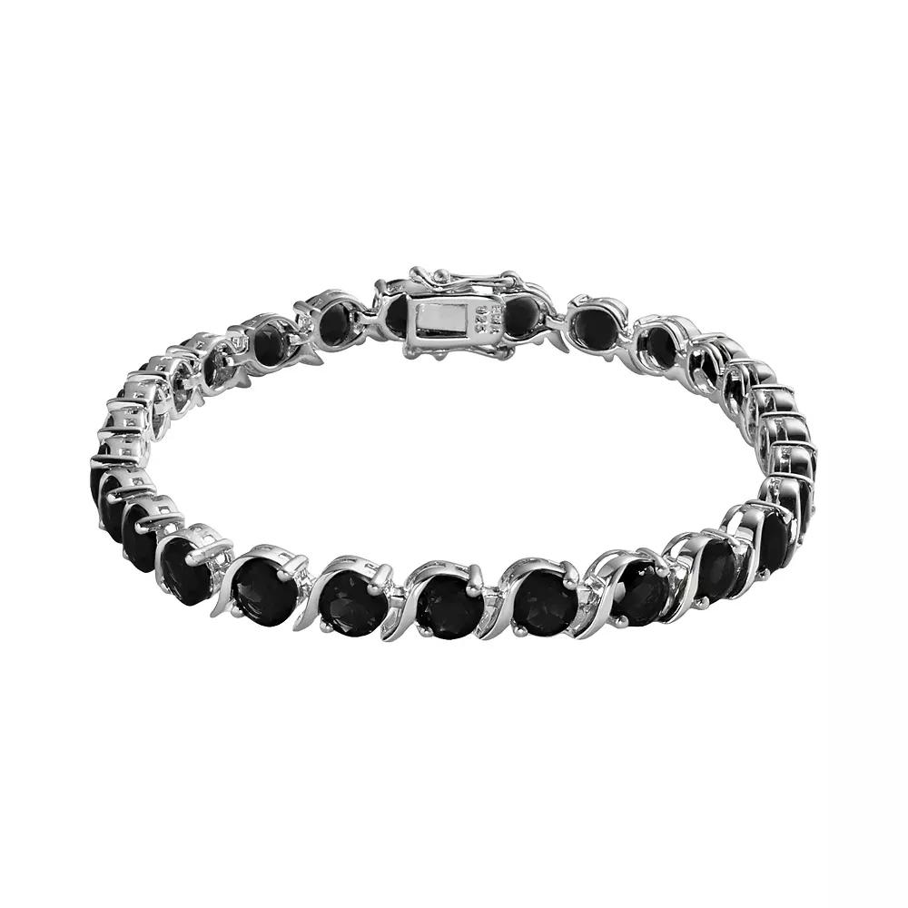 Sterling Silver Onyx Bracelet, Women's, Size: 7.5", Black Product Image