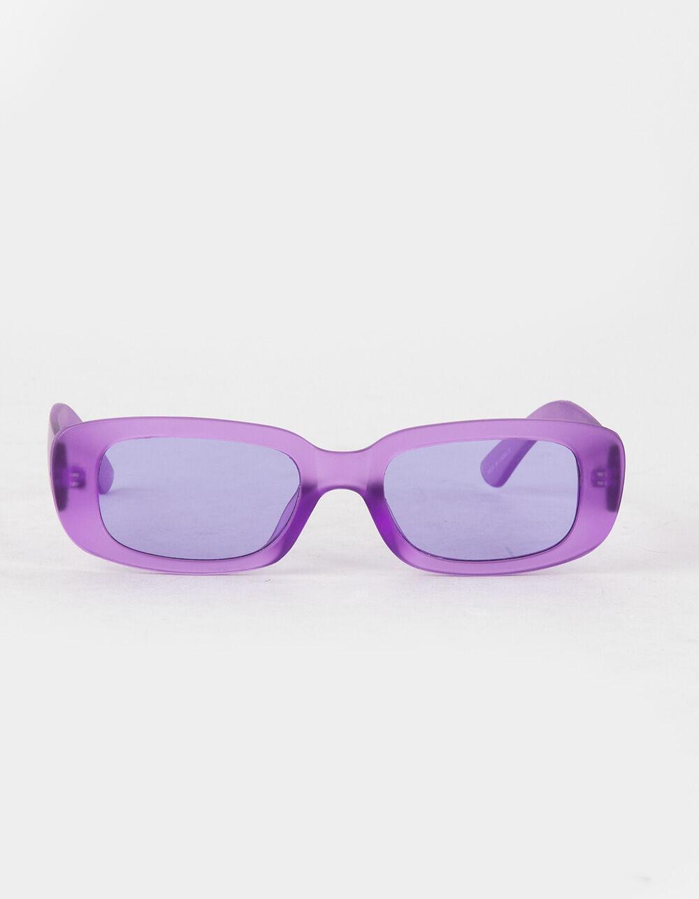 RSQ Waterhose Rectangle Sunglasses - PURPLE Product Image