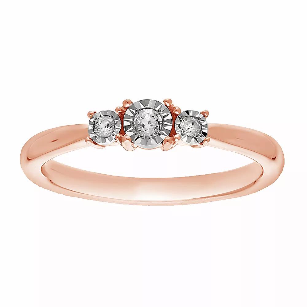 Diamond Brilliance 1/10 Carat T.W. Lab-Grown Diamond Trio Fashion Ring, Women's,  Product Image
