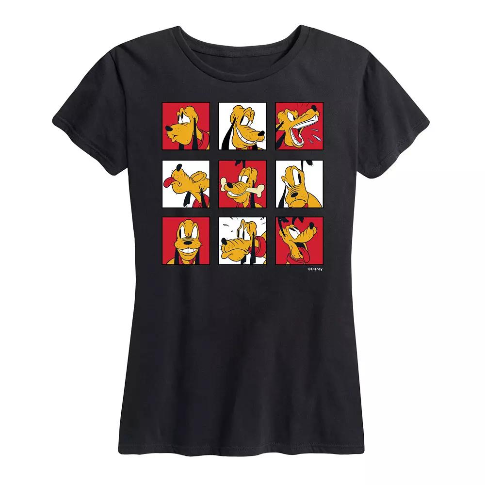 Disney's Pluto Women's Grid Graphic Tee,  Product Image
