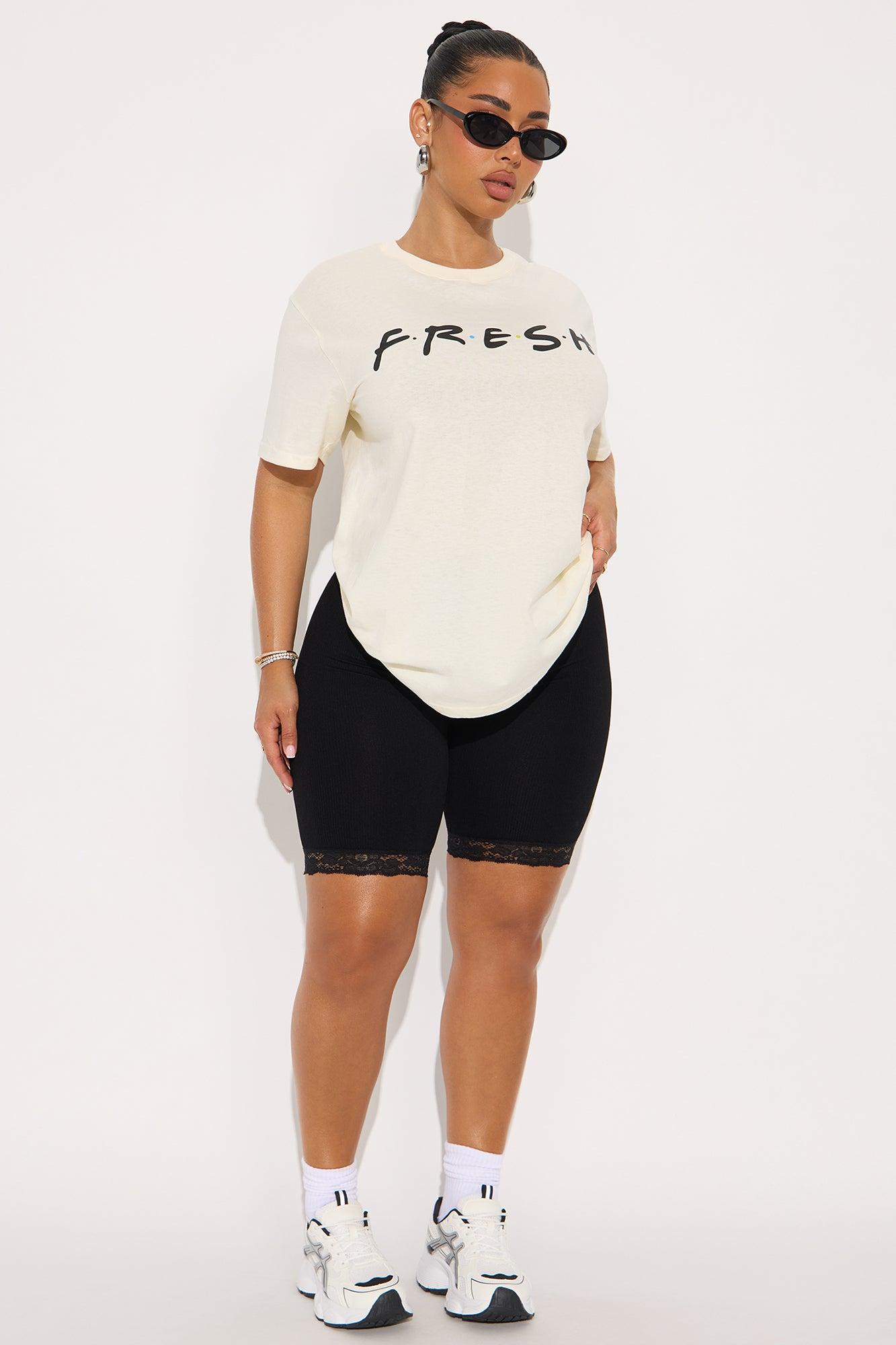 Fresh Oversized Tee  - Off White Female Product Image