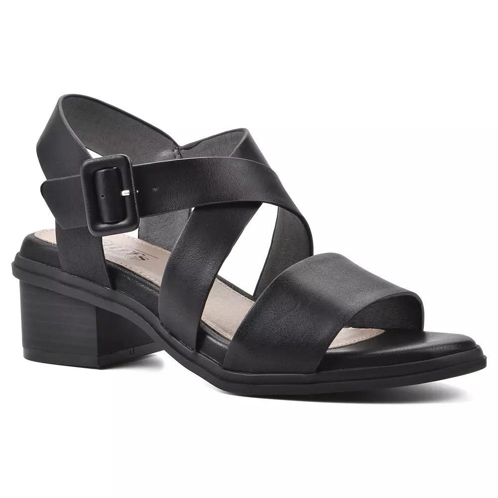 Cliffs by White Mountain Cordovan Women's Heeled Sandals, Size: 6, Black Burnished Product Image