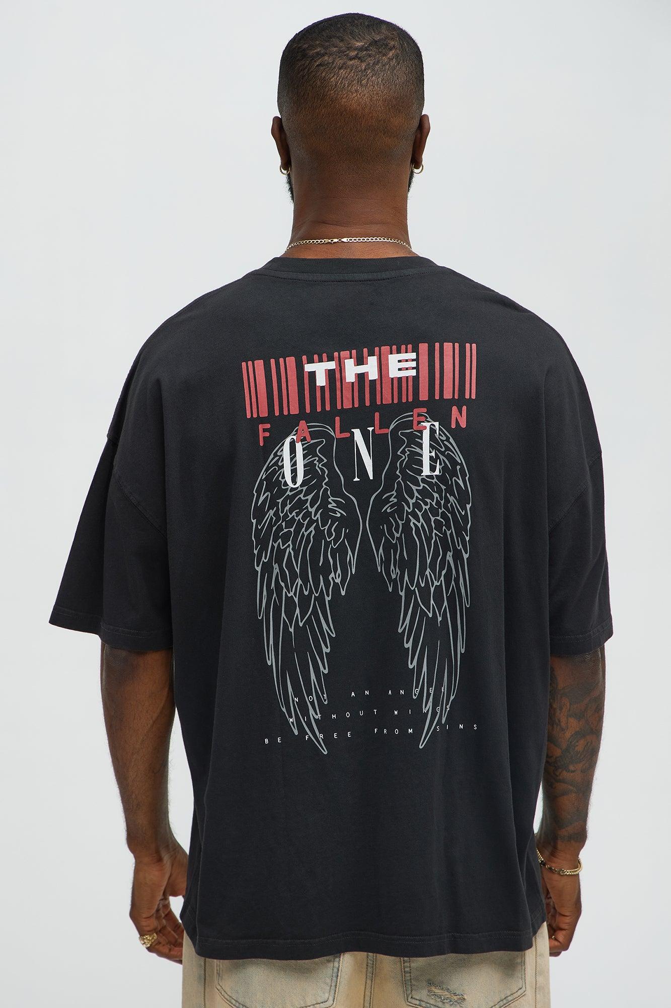 The Fallen One Oversized Short Sleeve Tee - Black Wash Product Image