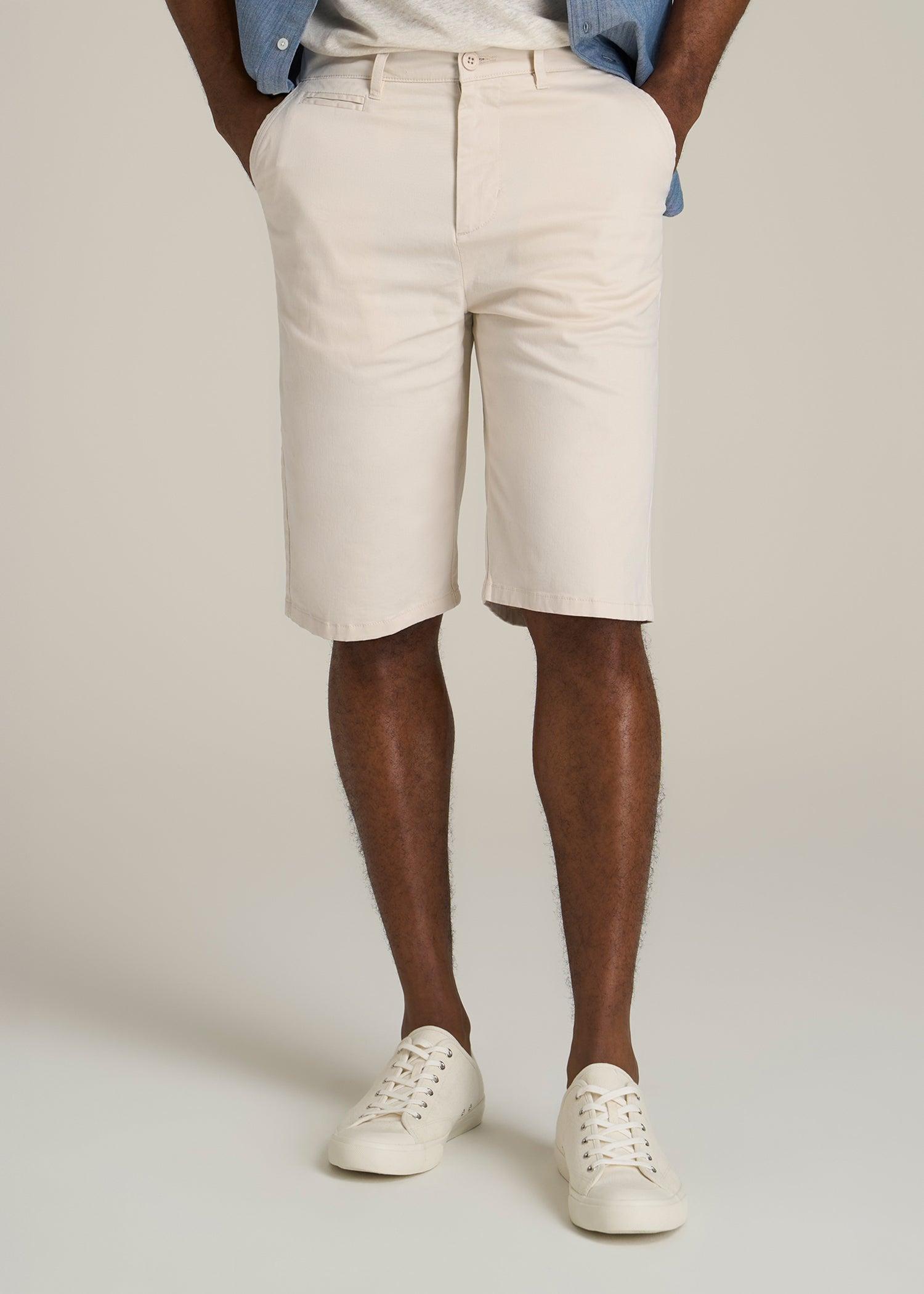Chino Shorts for Tall Men in Chalk Male Product Image