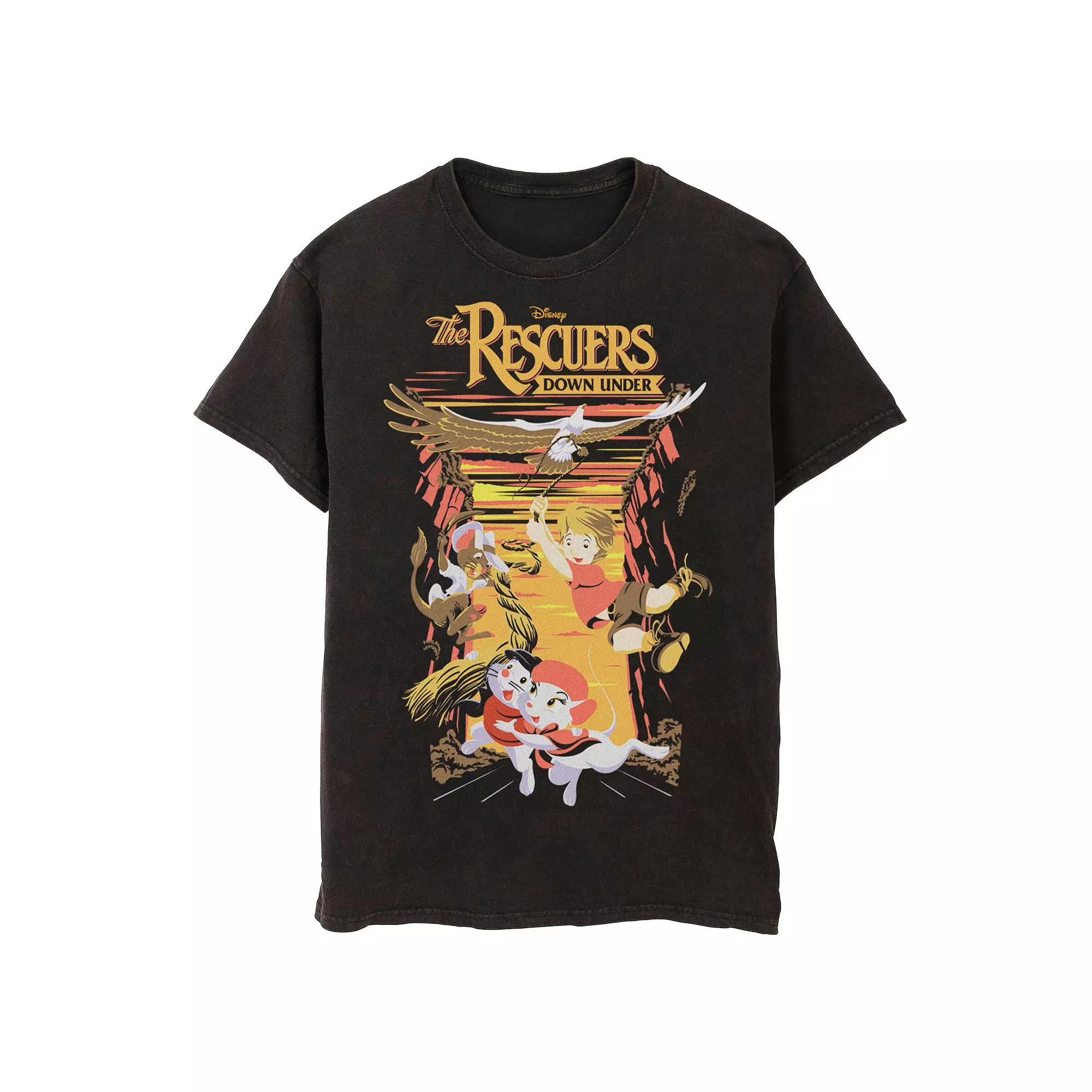 Disney's The Rescuer's Down Under Men's Down Under Movie Poster Graphic Tee,  Product Image