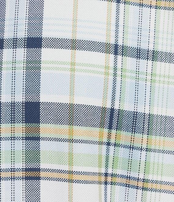 Roundtree & Yorke Big & Tall Long Sleeve Large Plaid Oxford Sport Shirt Product Image