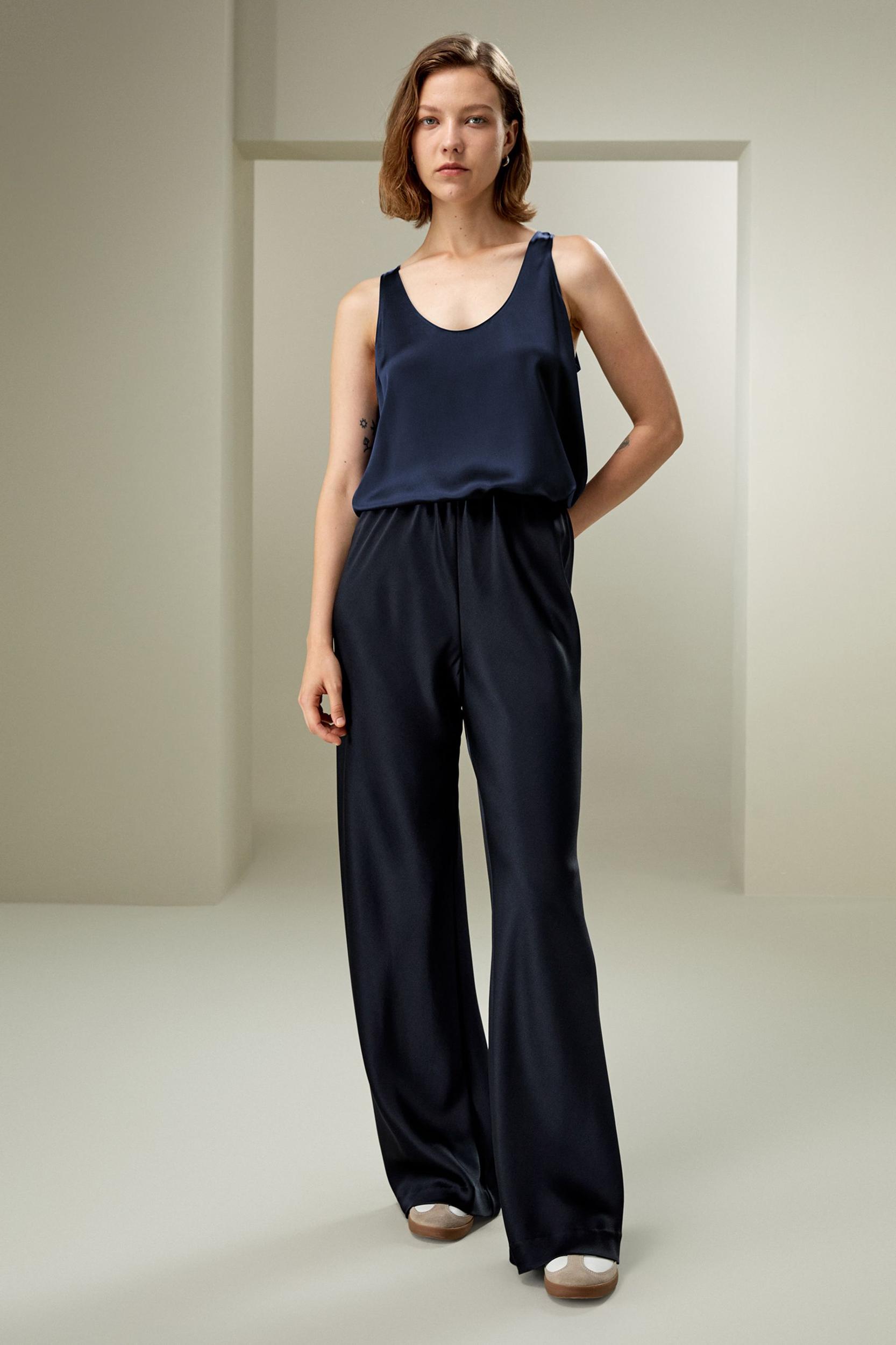 LILYSILK Silk Pants Women - Lily White 100 Silk - Classic Relaxed Fit Pants Petite 8 Product Image