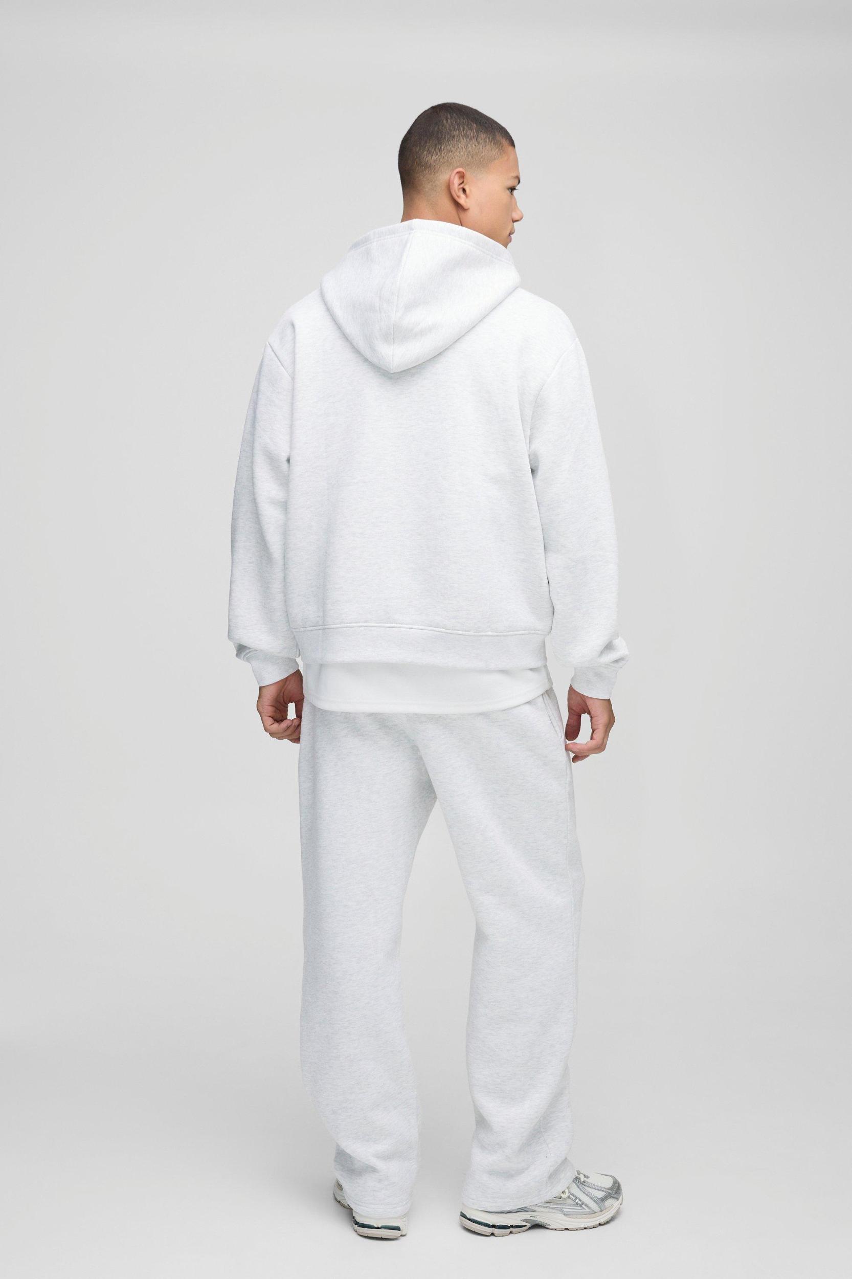 330gsm Oversized Boxy Zip Through Hooded Tracksuit | boohooMAN USA Product Image