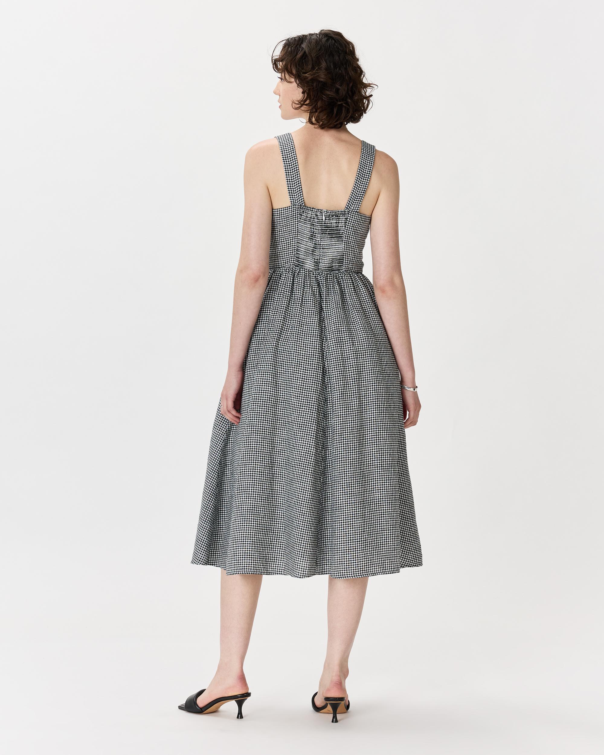 Quince | Women's 100% European Linen Fit & Flare Midi Dress Product Image