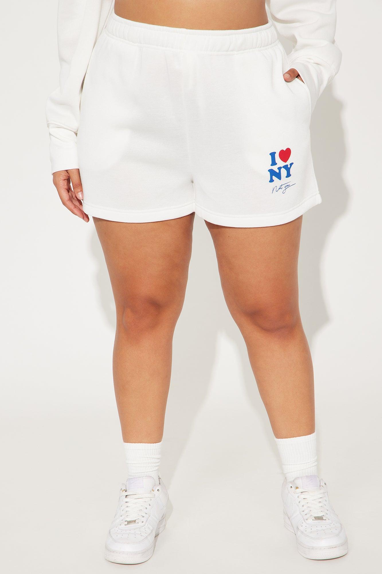 I Love NY Mini Shorts - Ivory Product Image