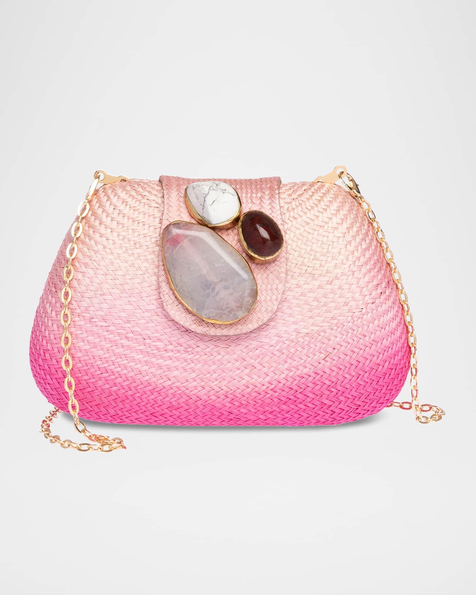 Tamu Stone Tassel Woven Clutch Bag Product Image