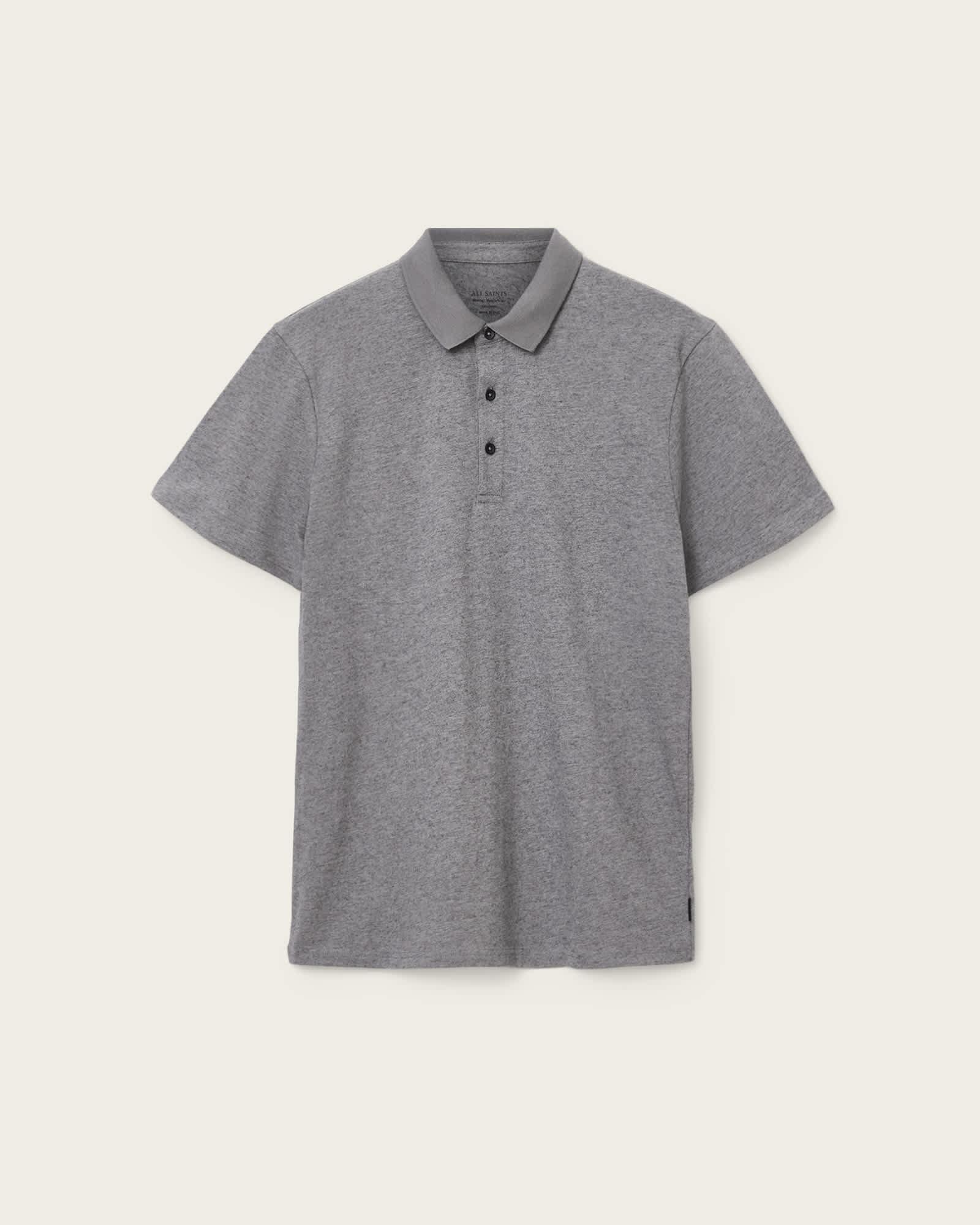 Rowan Short Sleeve Polo MARCH GREY MARL | ALLSAINTS US Product Image