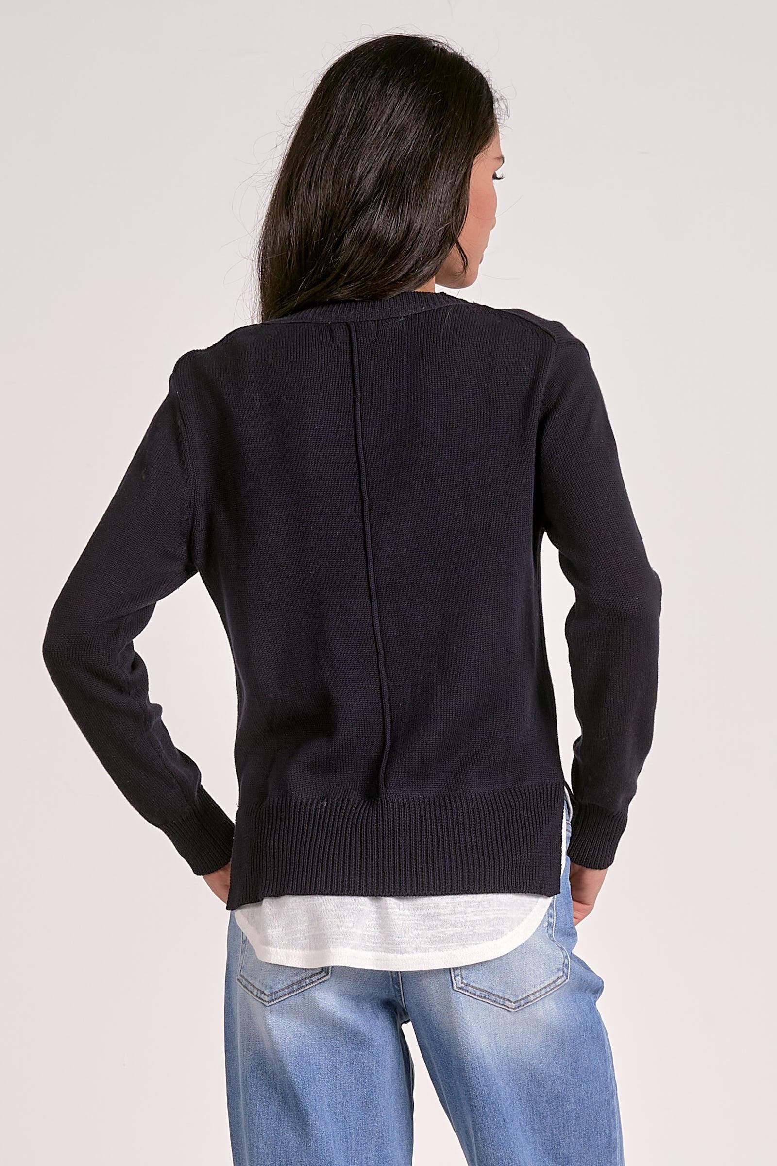 V-Neck Layered Sweater Product Image