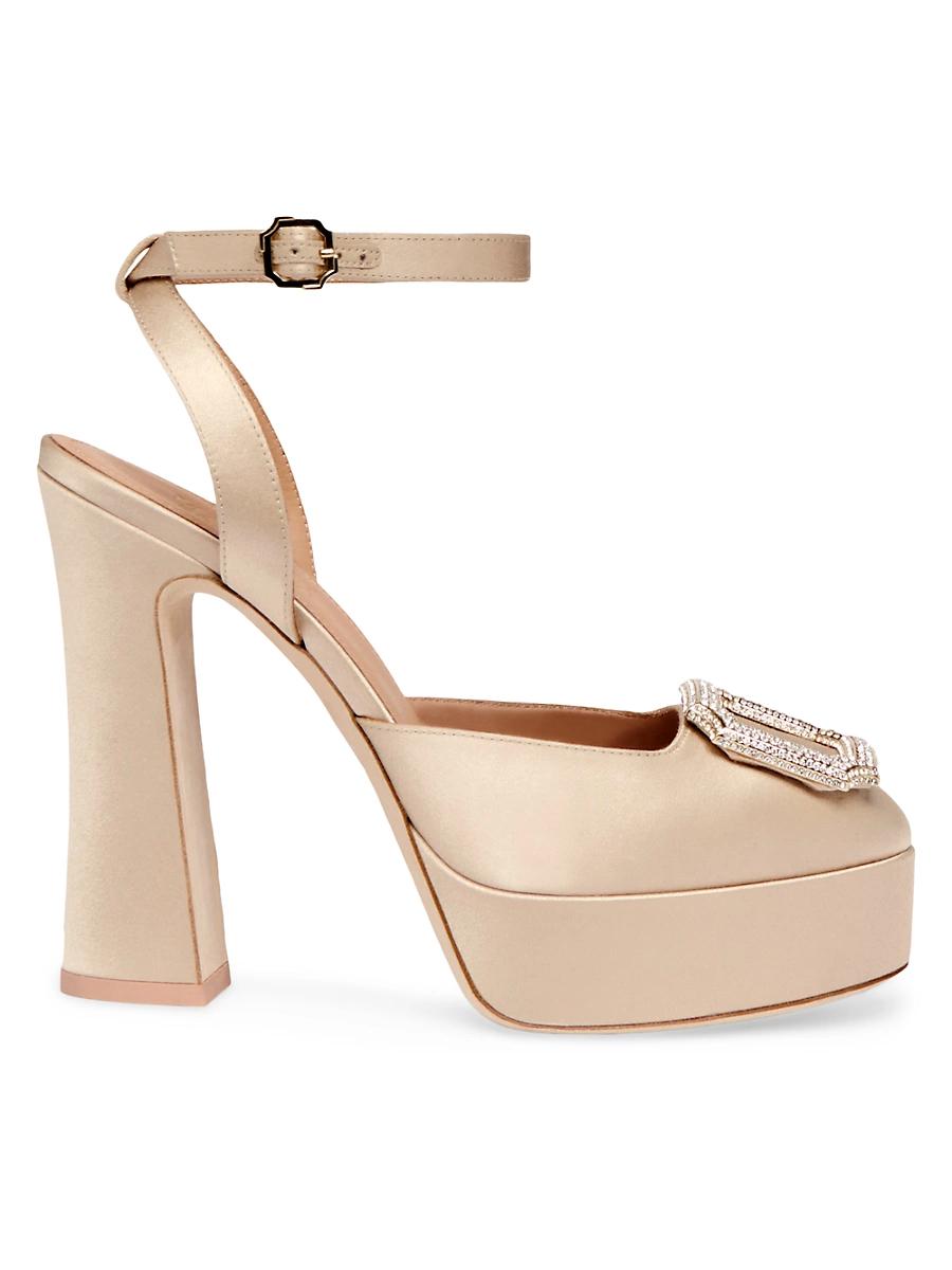 Womens Teese 125MM Satin Slingback Pumps Product Image