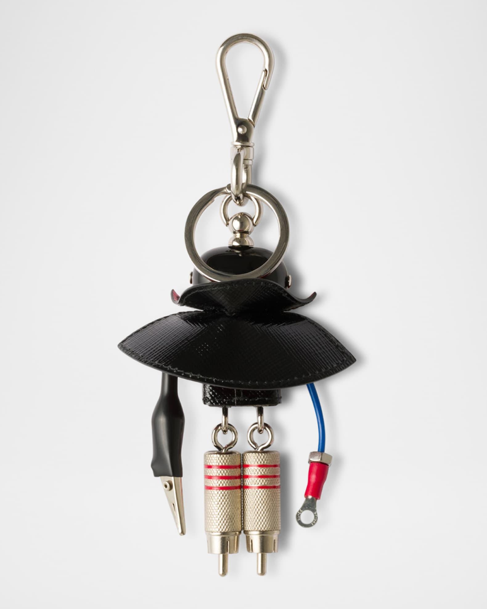 Robot Saffiano Leather Bag Charm Product Image
