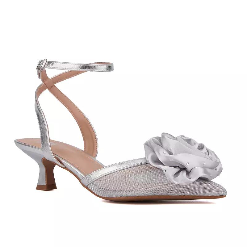 New York & Company® Violetta Women's Ankle Strap Kitten Heels,  Product Image