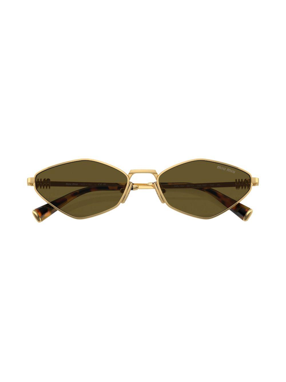 logo-lettering geometric-frame sunglasses Product Image