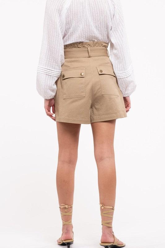 Wheat Beige Cargo Shorts Product Image