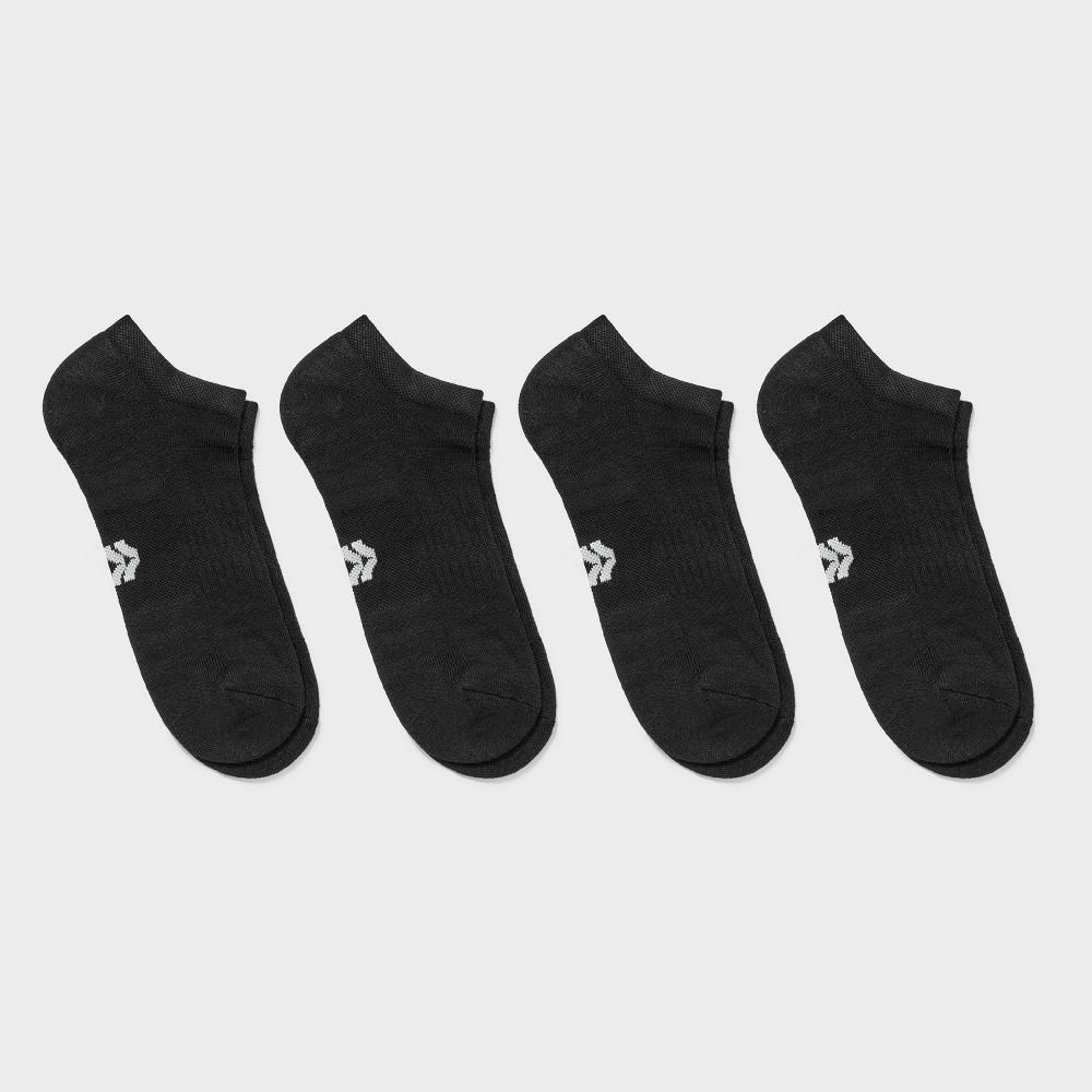 Women's Cushioned Active Practice 4pk No Show Socks - All In Motion™ White/Gray/Black 4-10: Arch Support, Knit Product Image