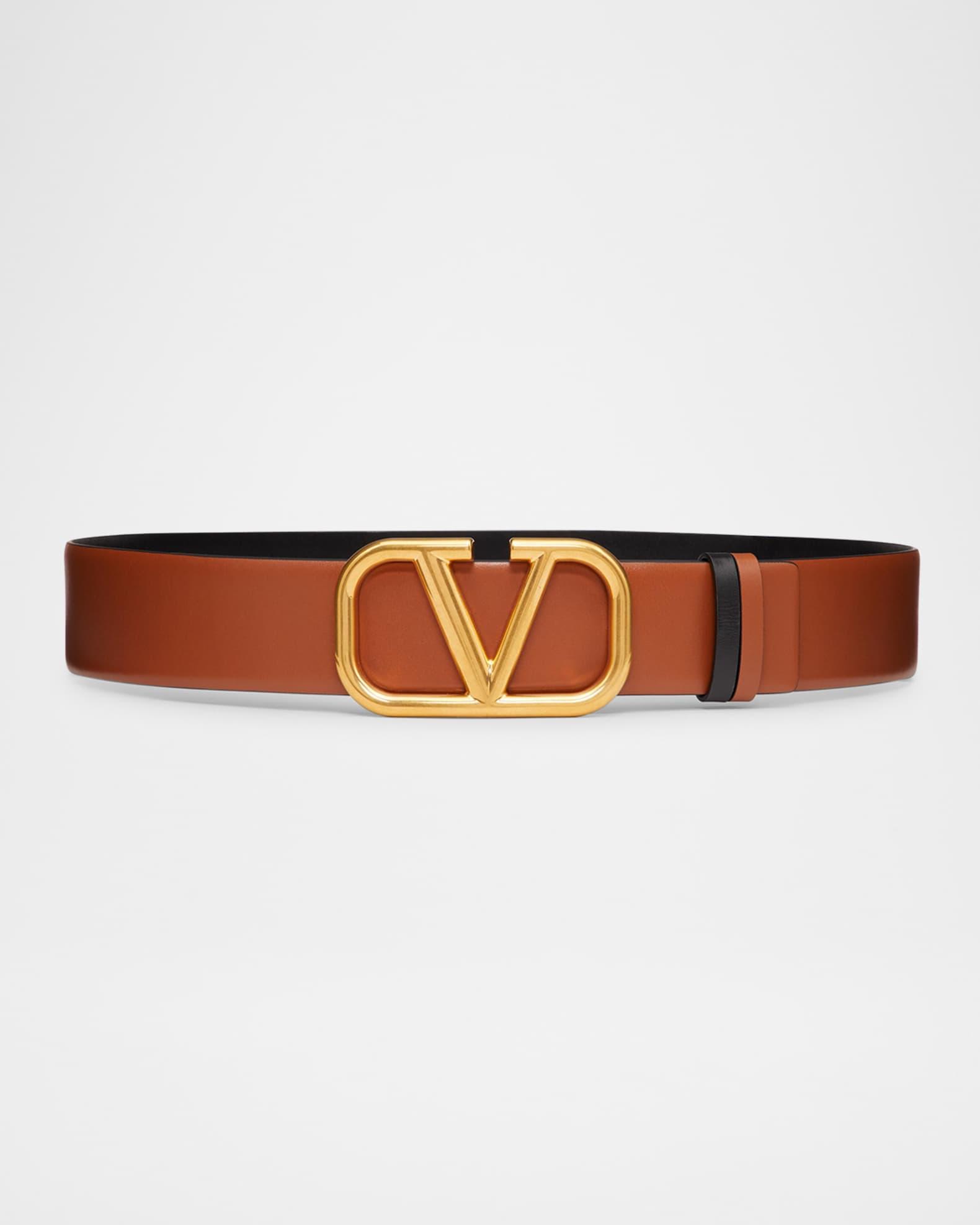 VLogo Signature Reversible Leather Belt, 40mm Product Image