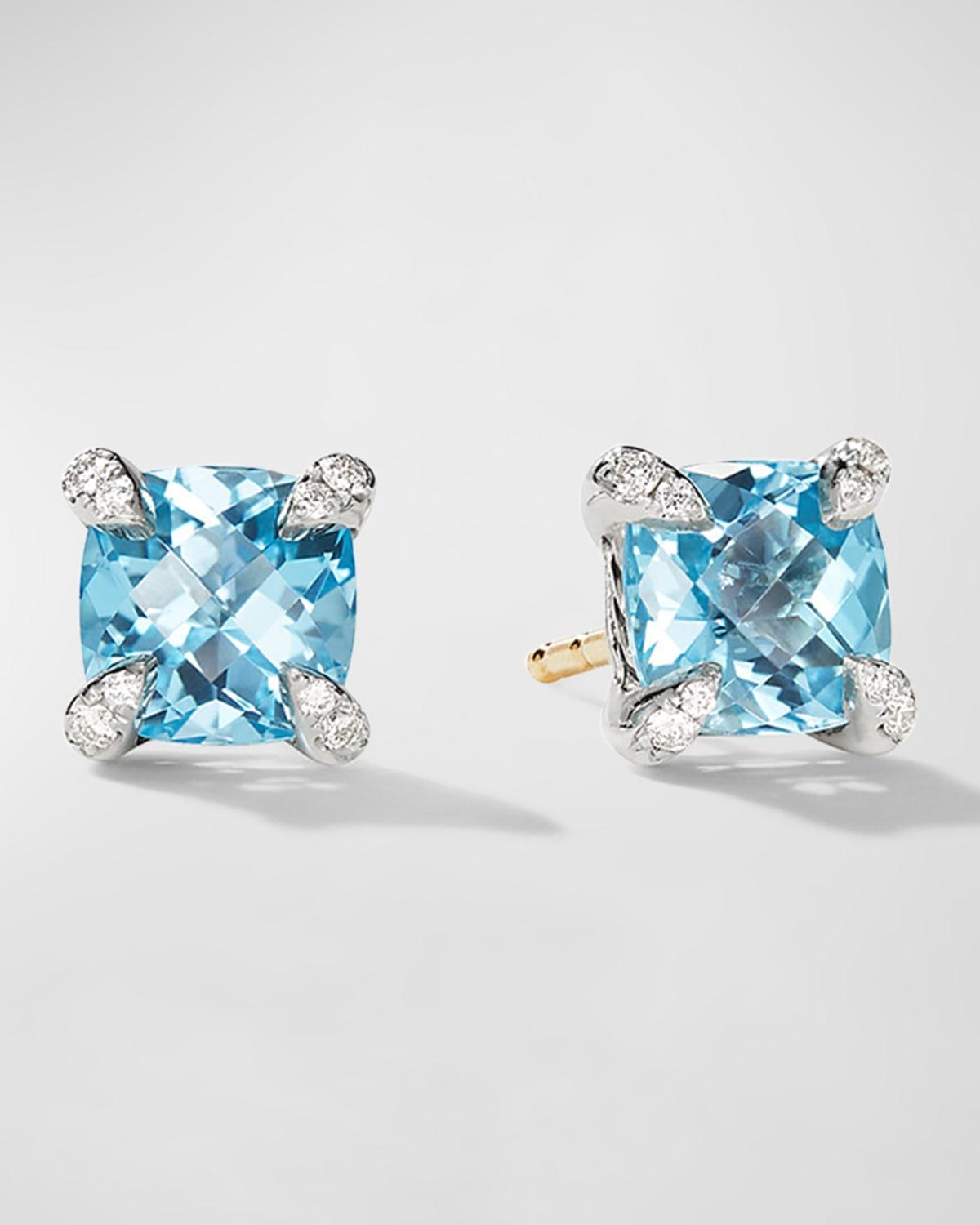 Womens Chatelaine Stud Earrings in Sterling Silver Product Image