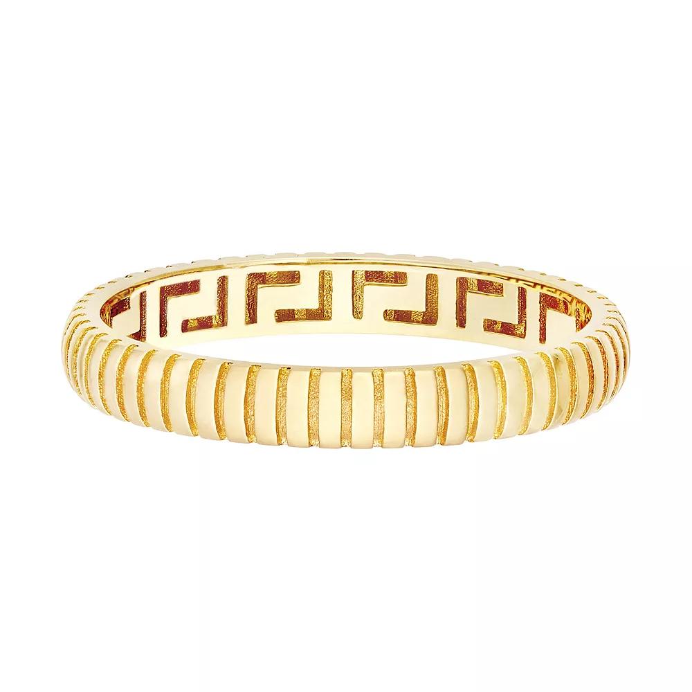 14k Gold Textured Snake Pattern Band Ring, Women's, Size: 7 Product Image