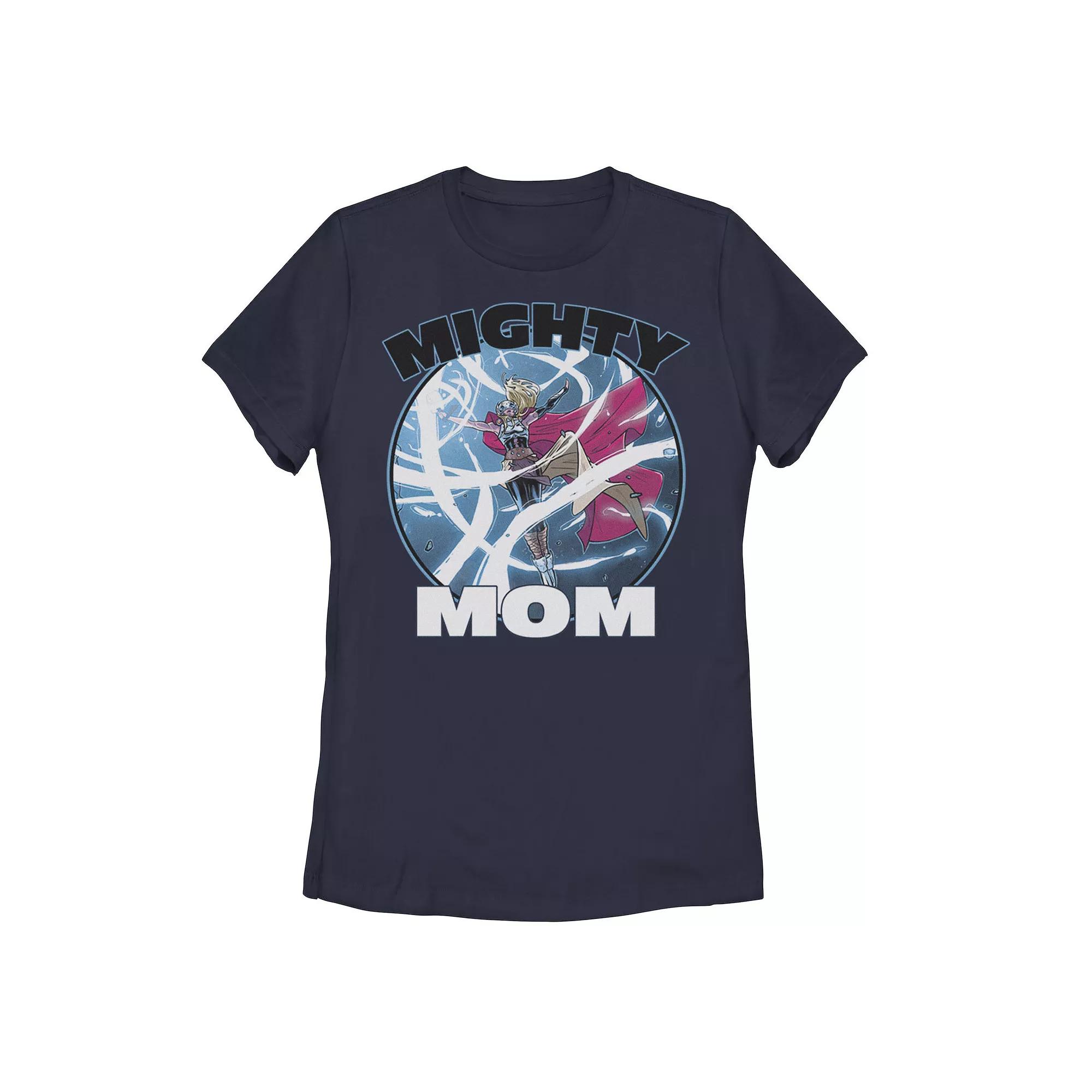 Juniors' Marvel Mother's Day Female Thor Mighty Mom Tee, Girl's, Size: Small, Blue Product Image
