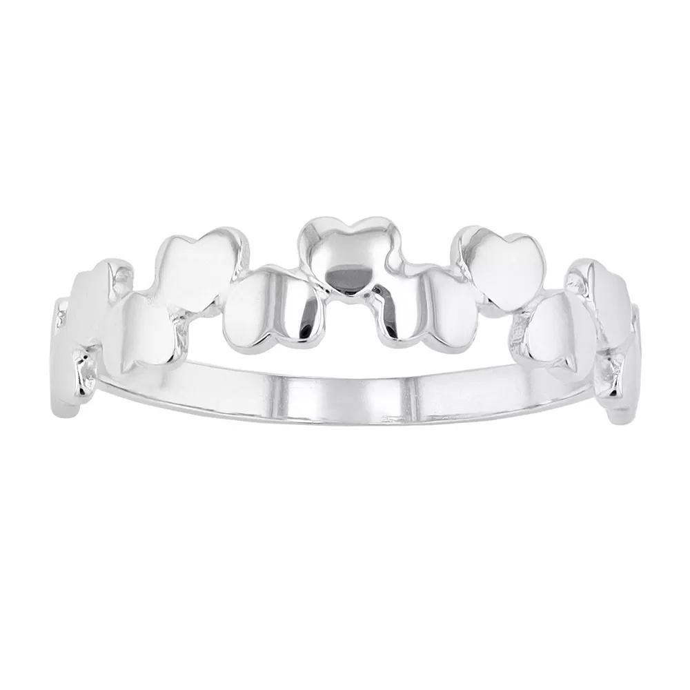 Au Naturale 14k White Gold Hearts Ring, Women's, Size: 5, 14k Whgold Product Image