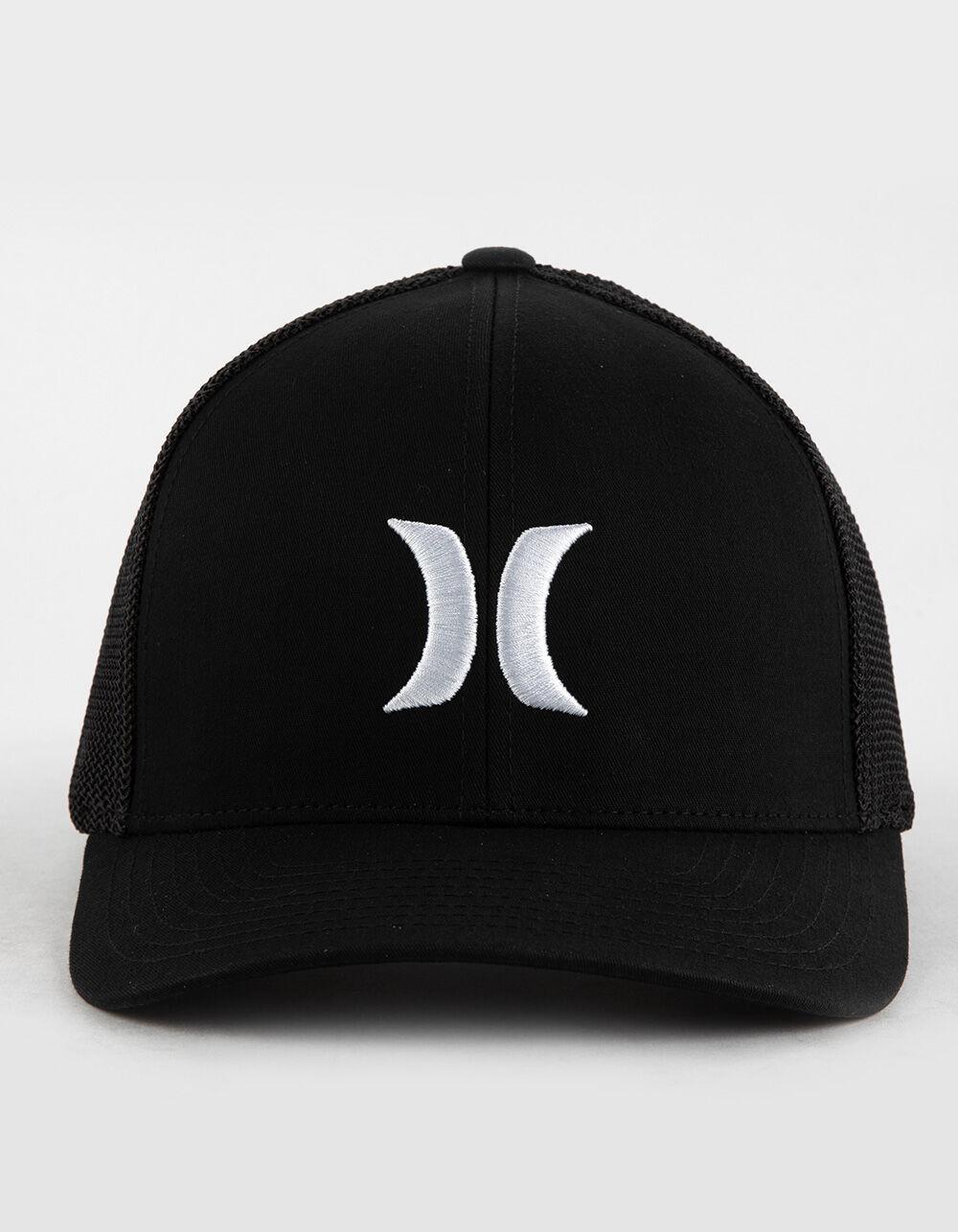 HURLEY Laguna Icon Flexfit Trucker Hat - BLACK Product Image