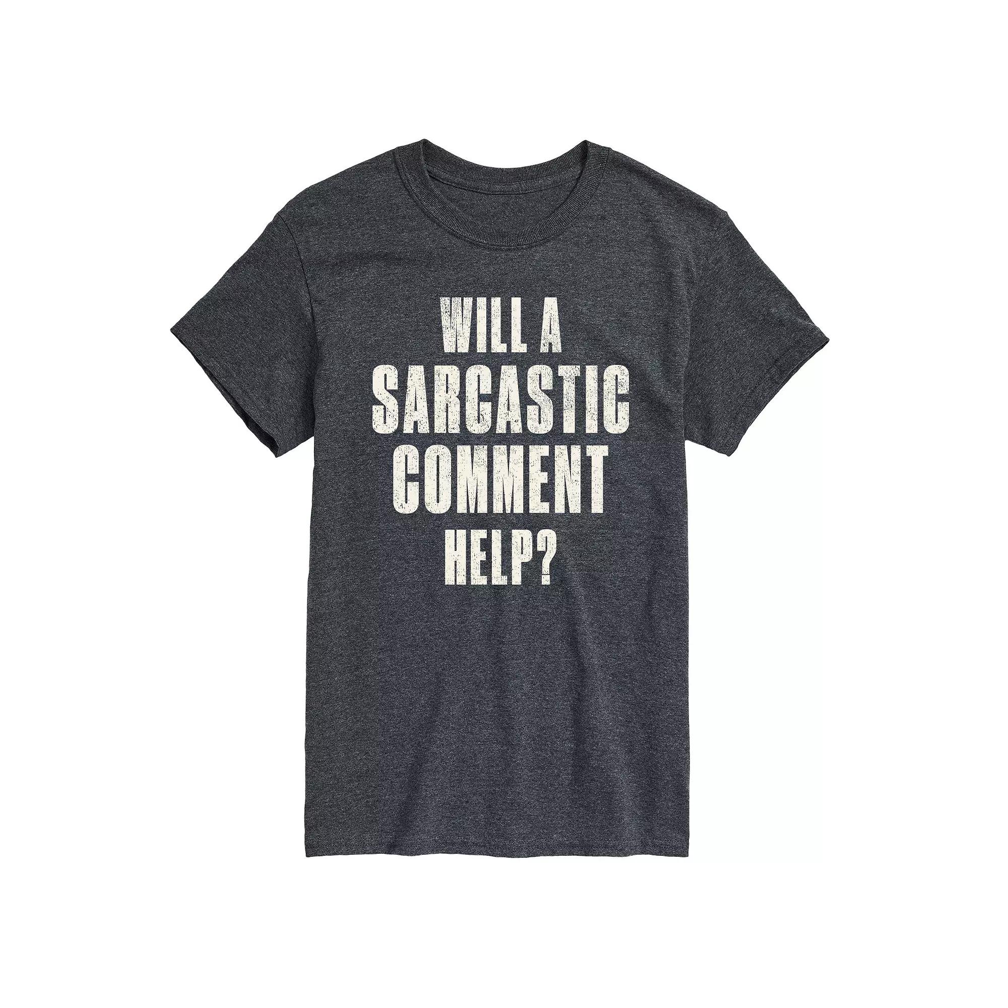 Men's Sarcastic Comment Help Graphic Tee,  Product Image