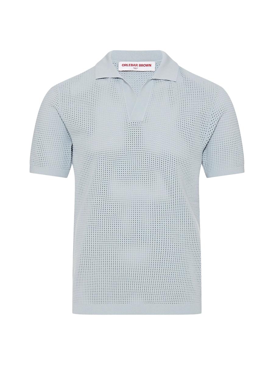 Mens Roddy Waffle Mesh Stitch Short-Sleeve Polo Shirt Product Image