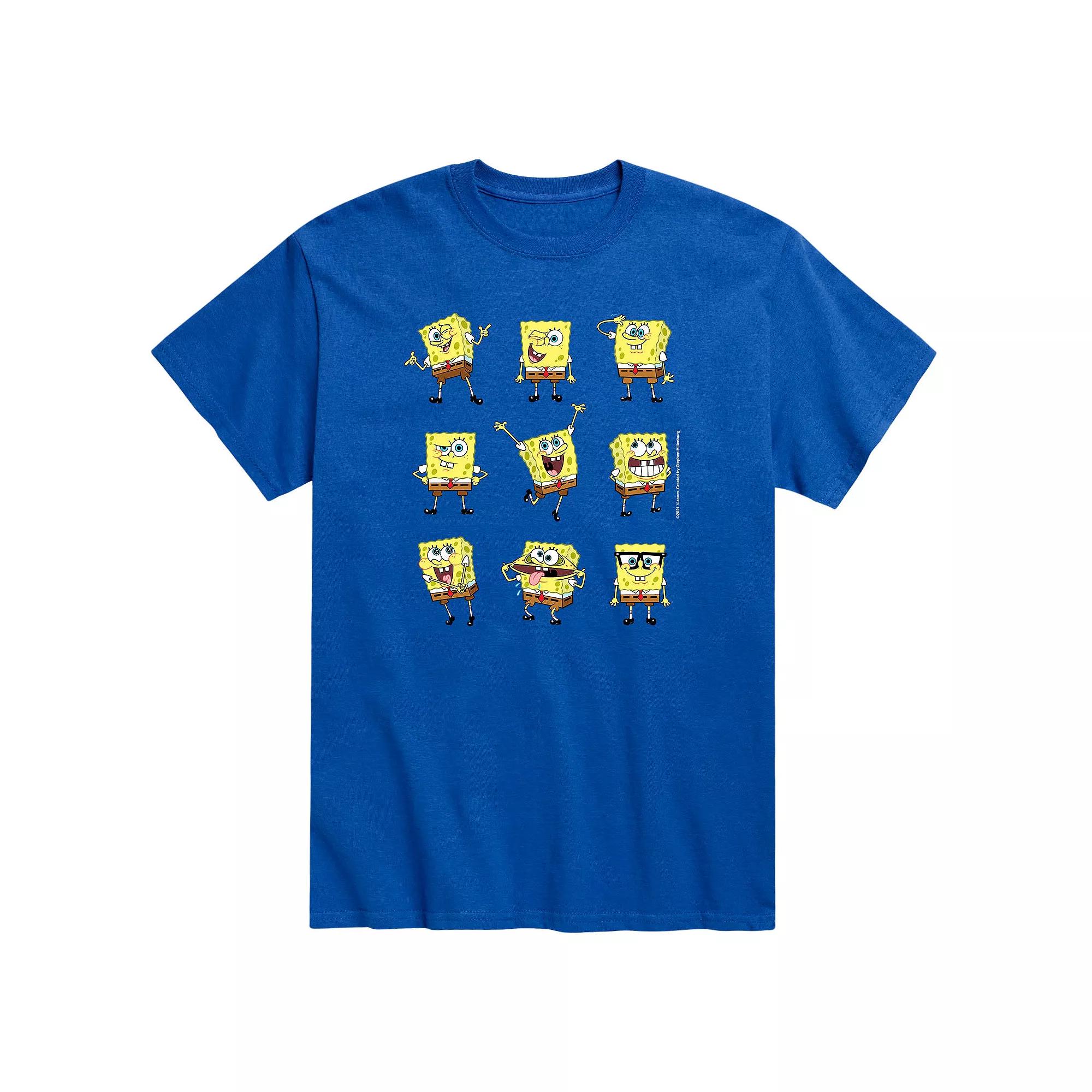 Men's SpongeBob Many Faces Tee,  Product Image