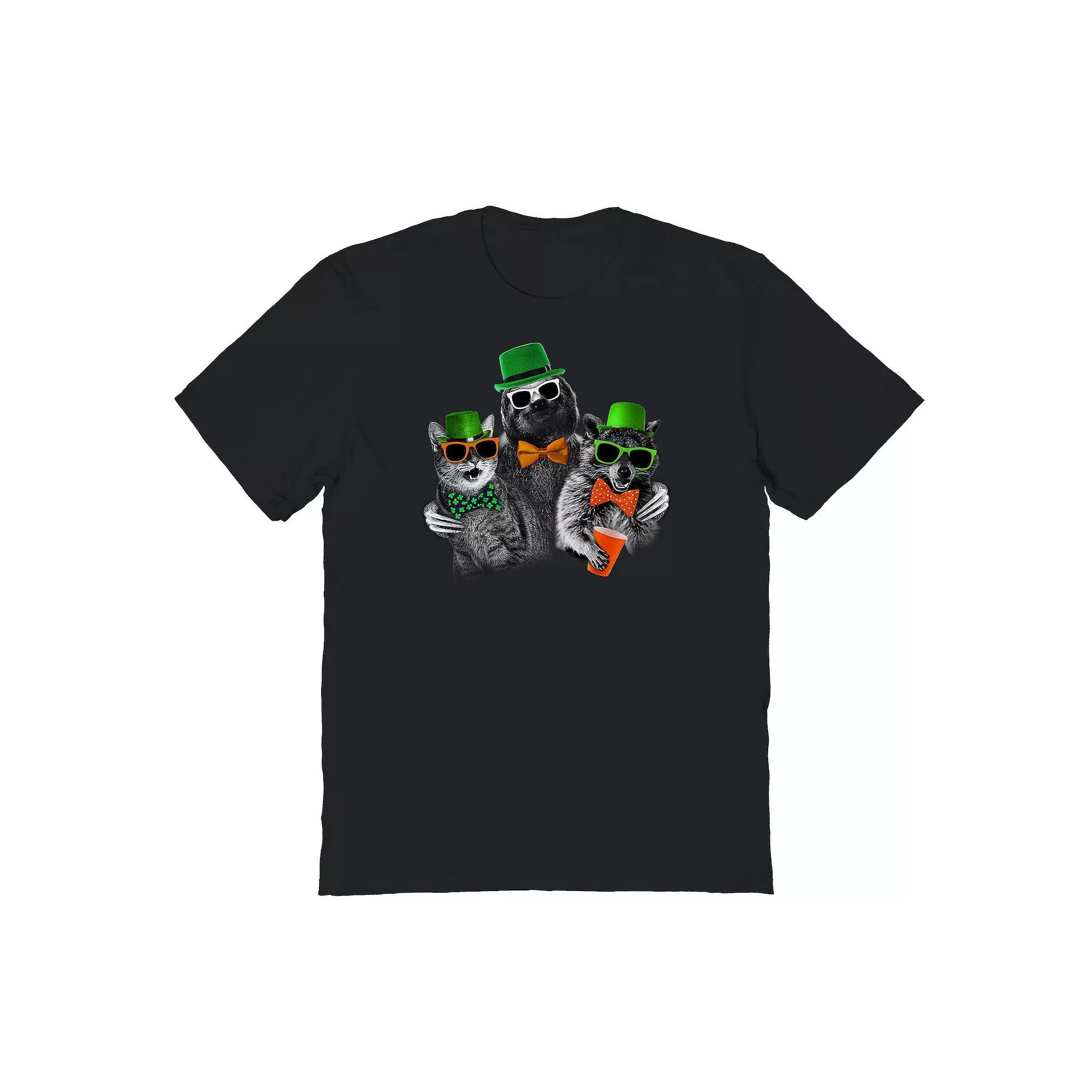 Men's St Patrick's Day St Pats Animal Trio Graphic Tee,  Product Image