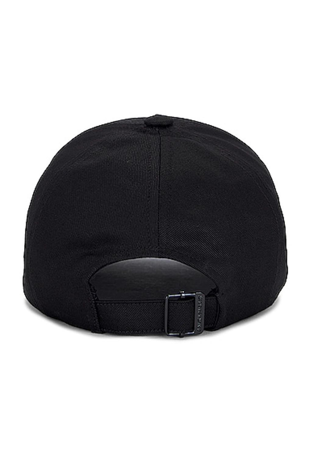 SAINT LAURENT Cotton And Linen Baseball Cap Men In Black Product Image