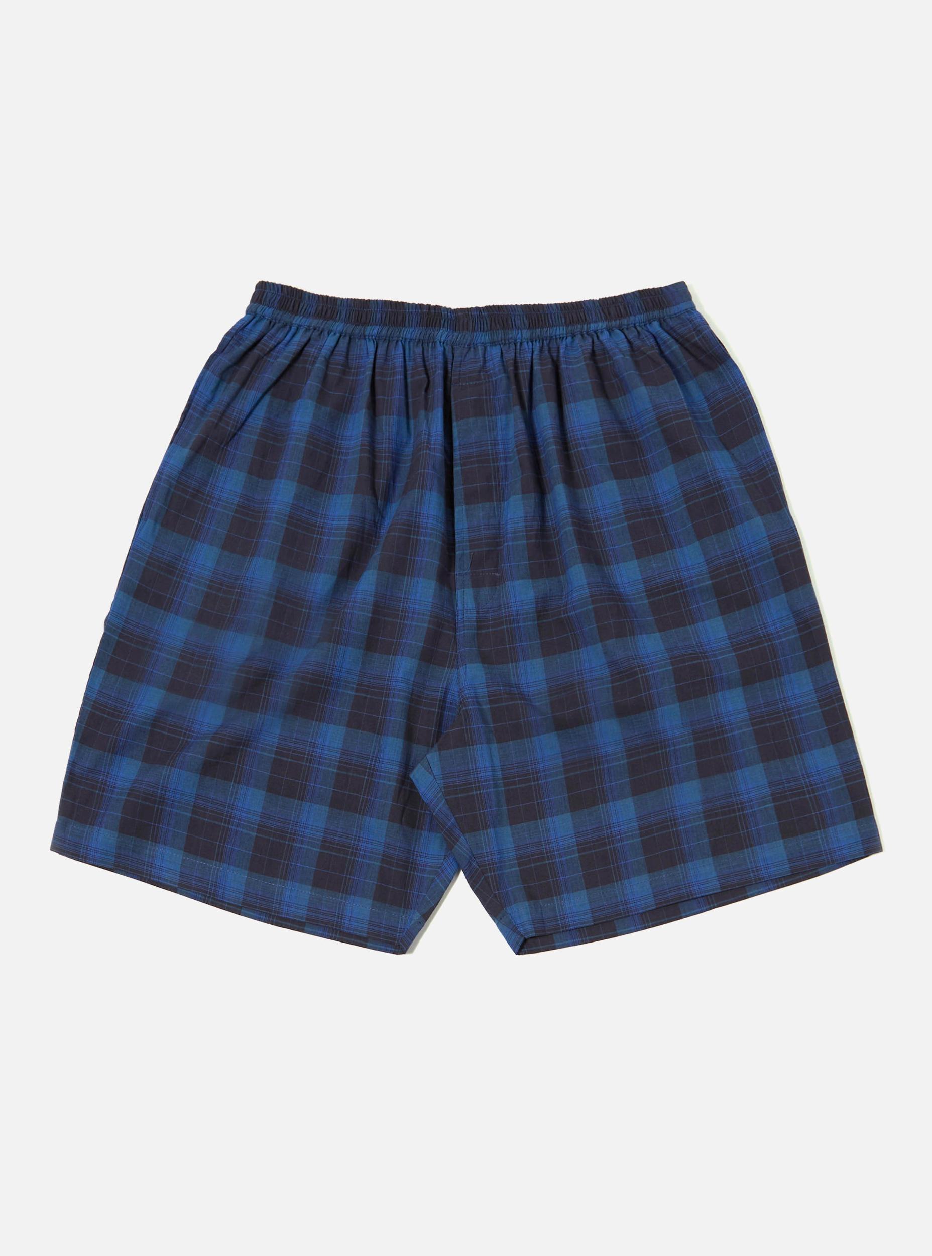 Navy/Blue Check Short Pyjama Set Product Image