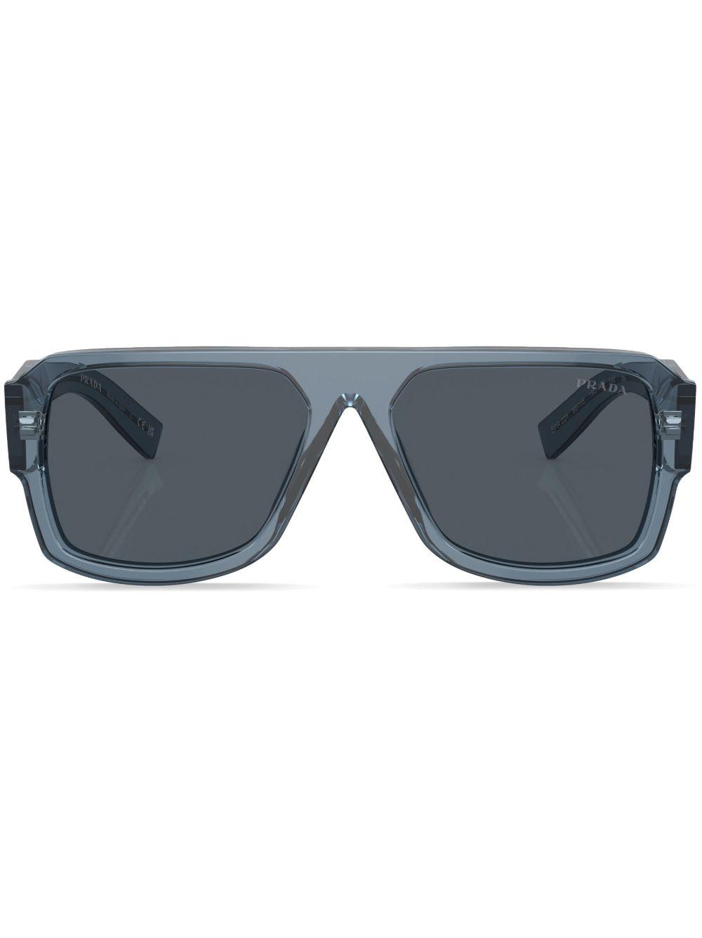 square-frame transparent sunglasses Product Image