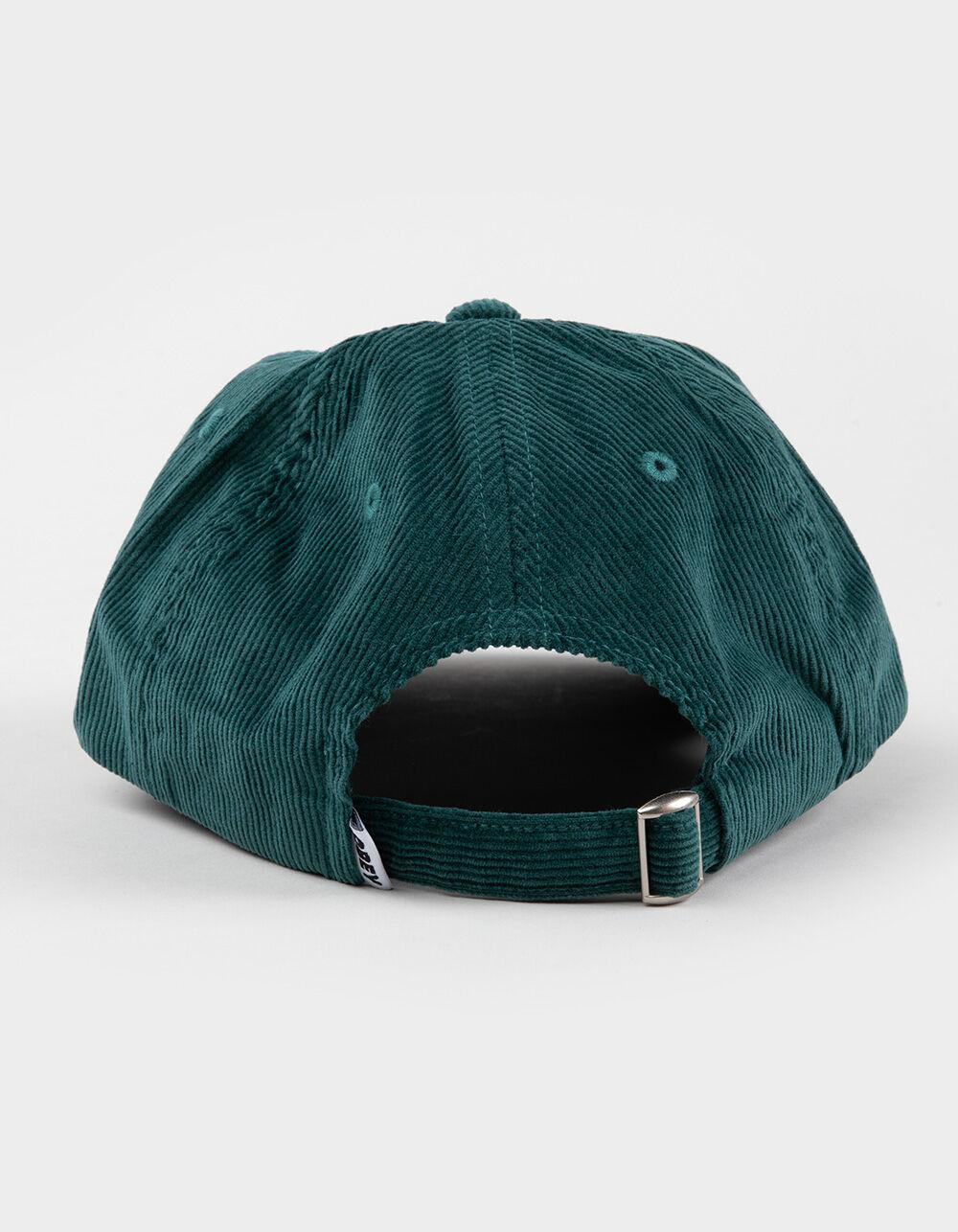 OBEY University 6 Panel Corduroy Strapback Hat - BLACK Product Image