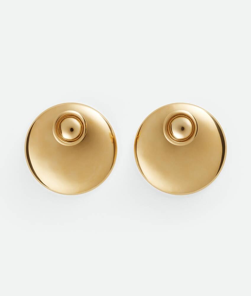 Women's Large Concave Earrings in Yellow gold Product Image