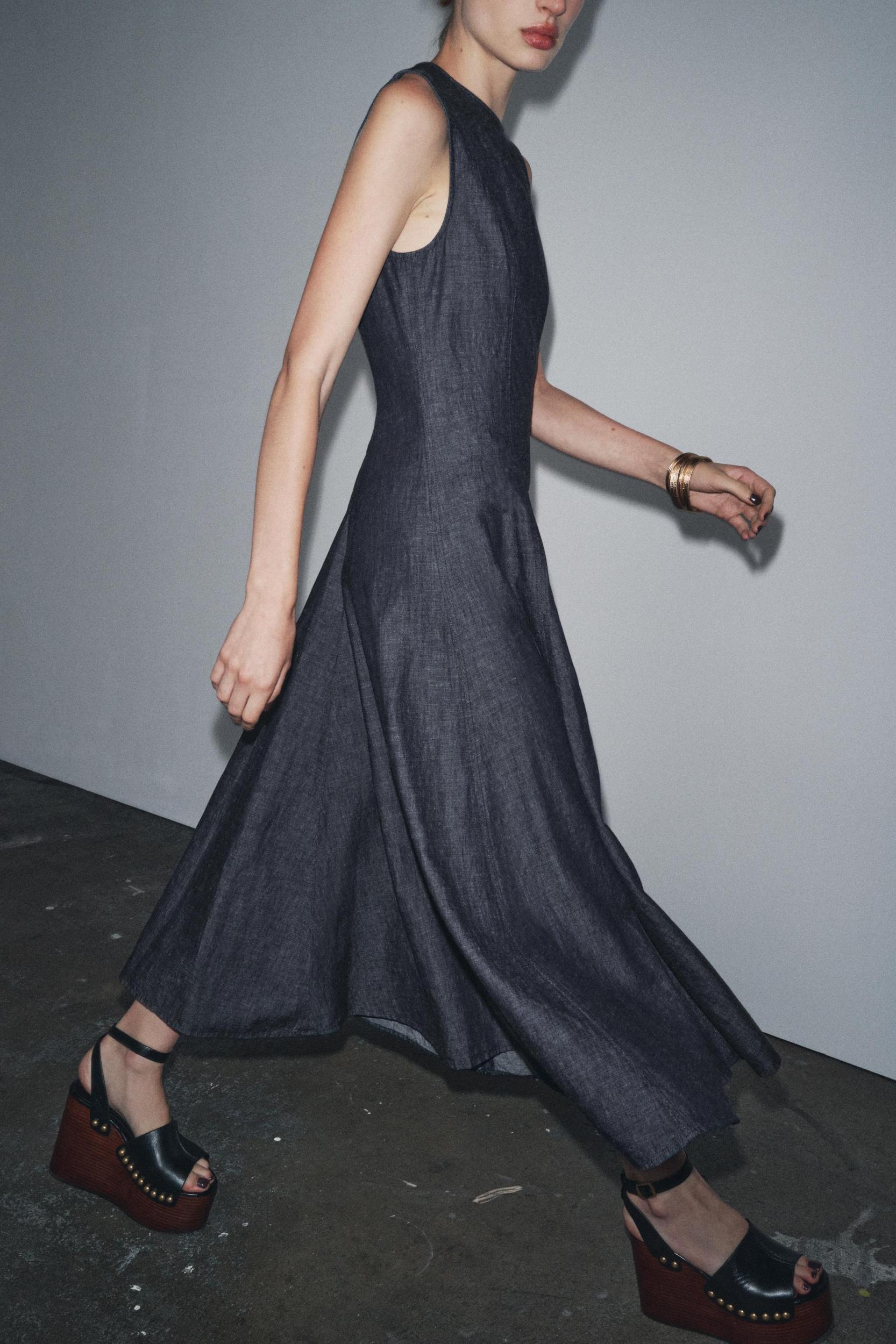 ZW COLLECTION DENIM MIDI DRESS Product Image