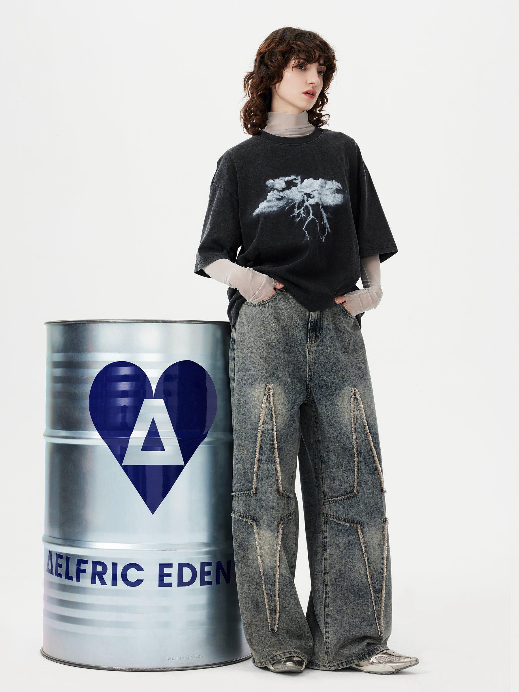Aelfric Eden Lightning Print Washed Tee Product Image