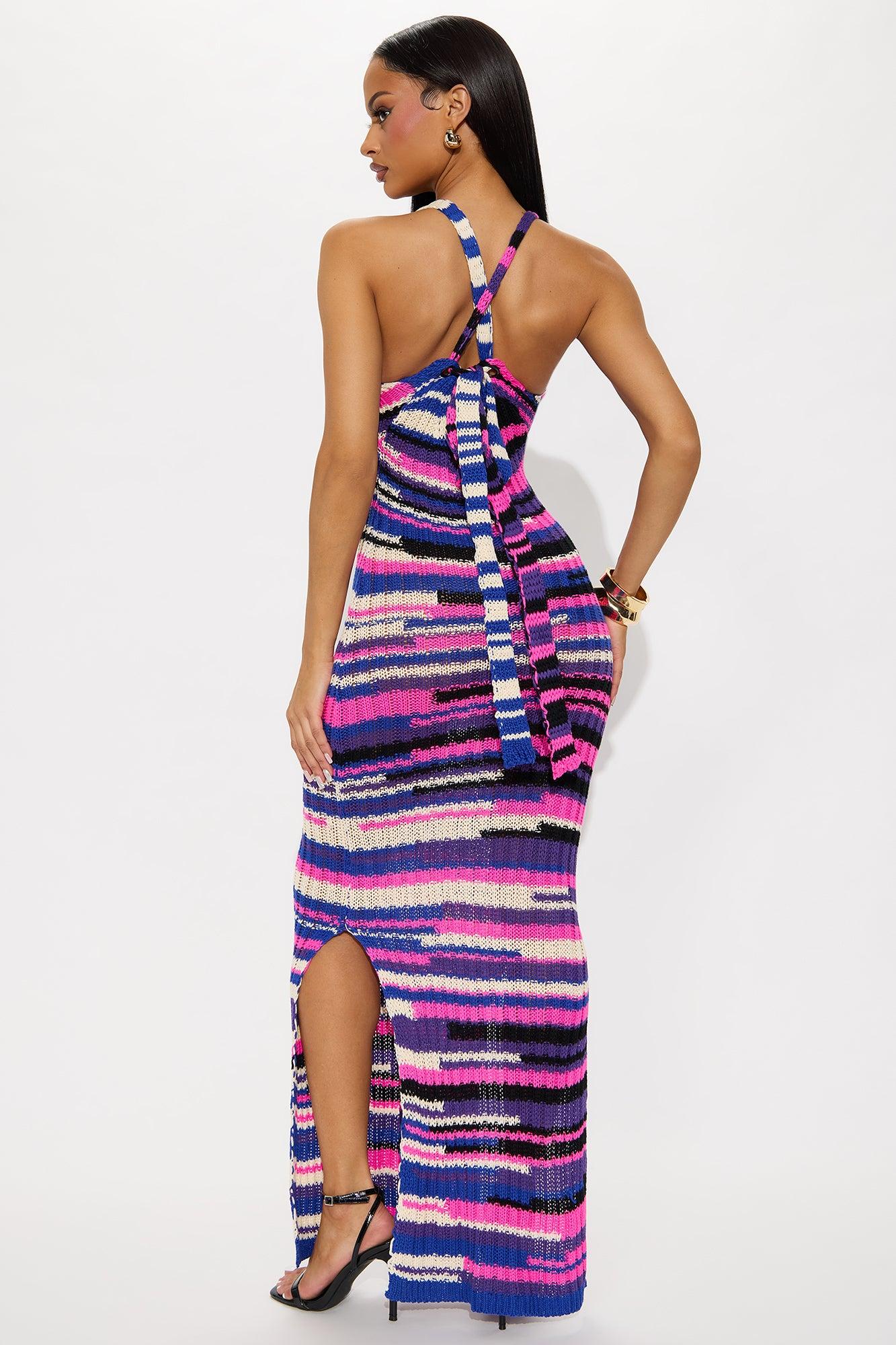 Sasha Crochet Maxi Dress - Pink/combo Product Image