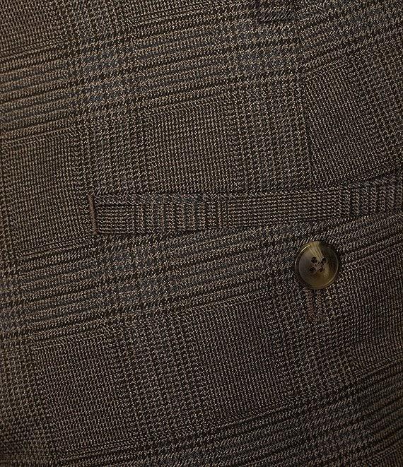 TravelSmart Classic Fit Flat Front Plaid Chino Pants Product Image