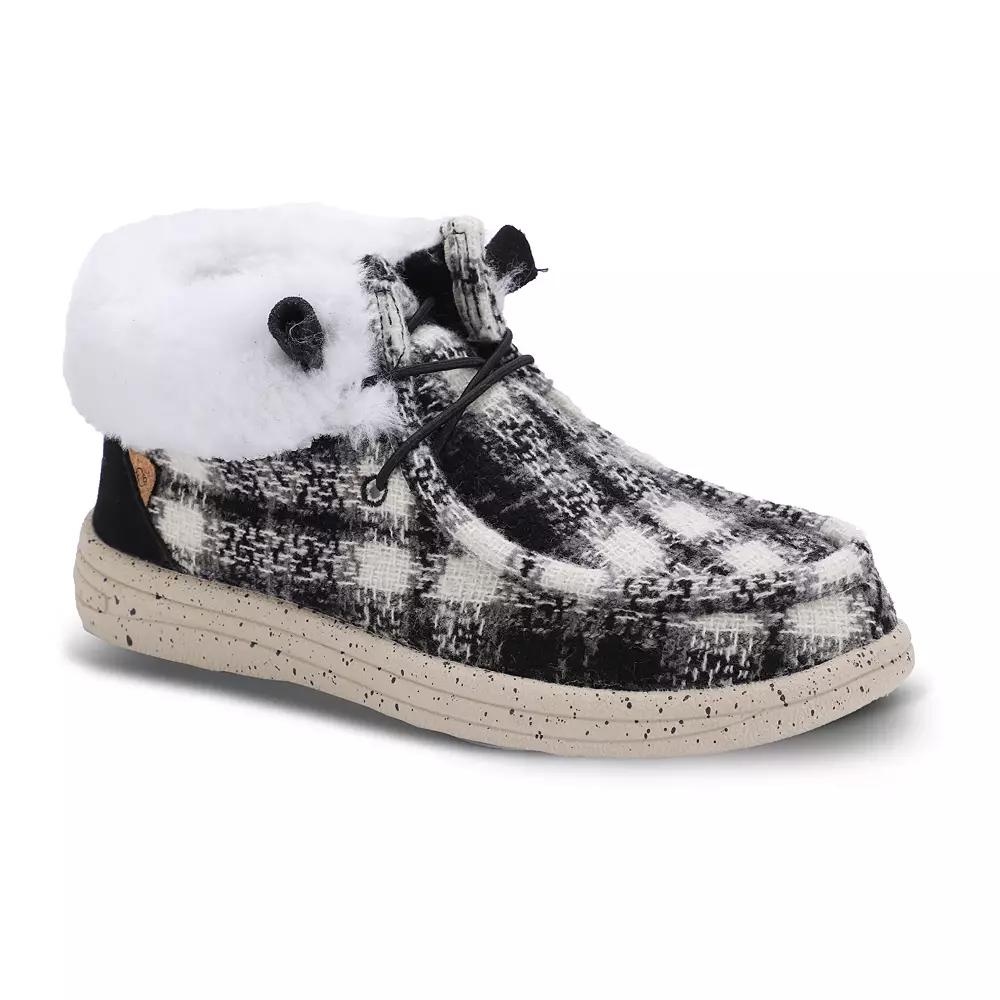 Mykos Cassidy Womens Ankle Boots Brown Plaid Product Image