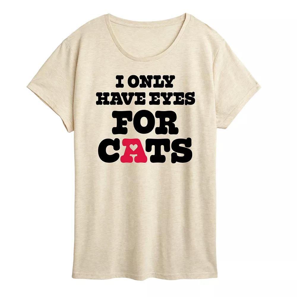 Women's I Only Have Eyes For Cats Graphic Tee,  Product Image